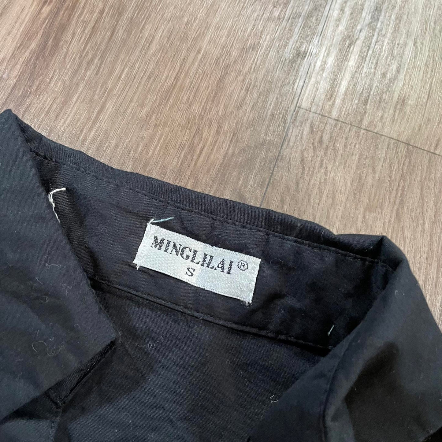 Long Sleeve Black Fitted Shirt