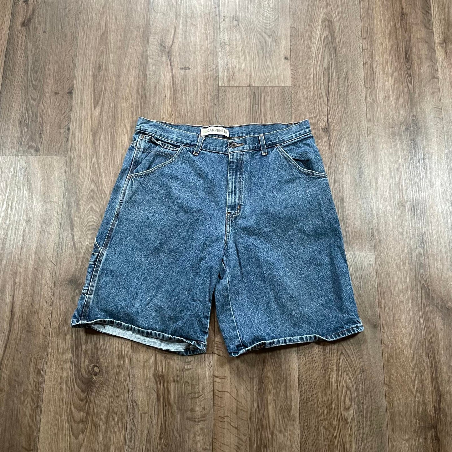 Faded Glory Dark Blue Carpenter Jorts