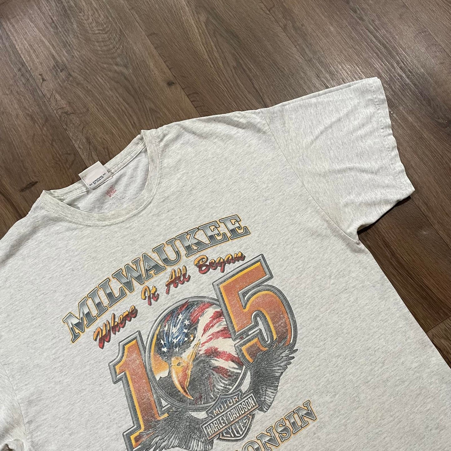 Vintage Harley Davidson 2008 "Where it All Began" T-Shirt Grey