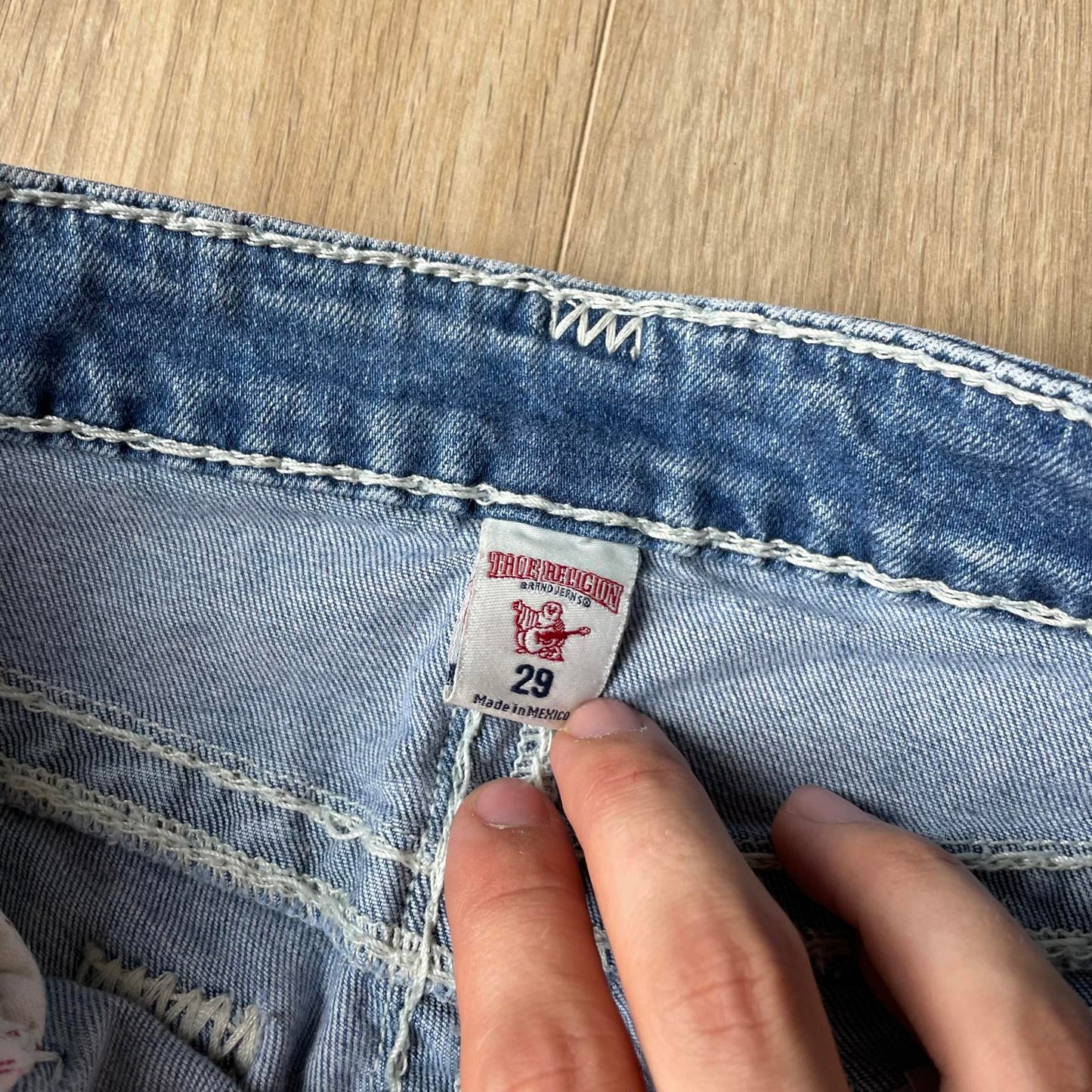 True Religion Embroidered Mini Shorts