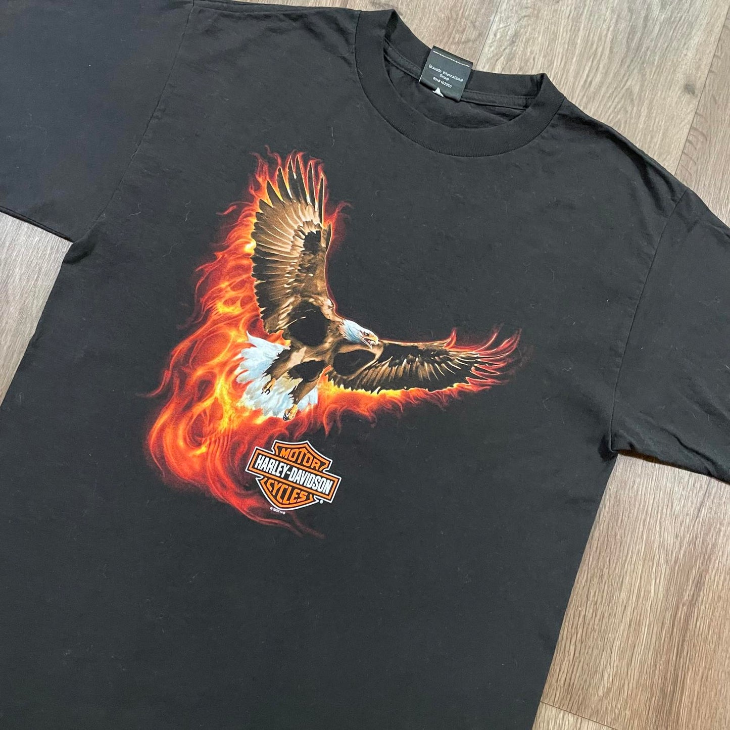 Harley Davidson Flaming Eagle Print T-Shirt 2020 California