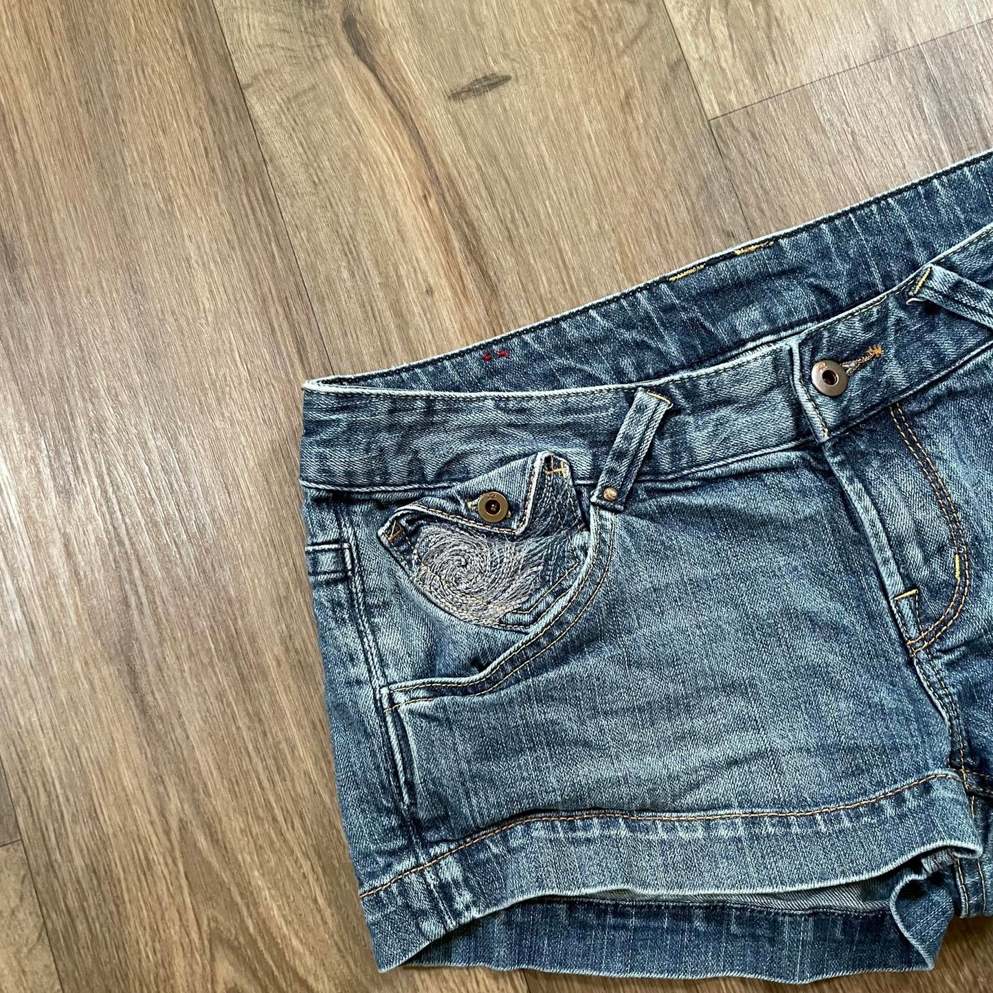 X2 Y2K Embroidered Mini Shorts W30