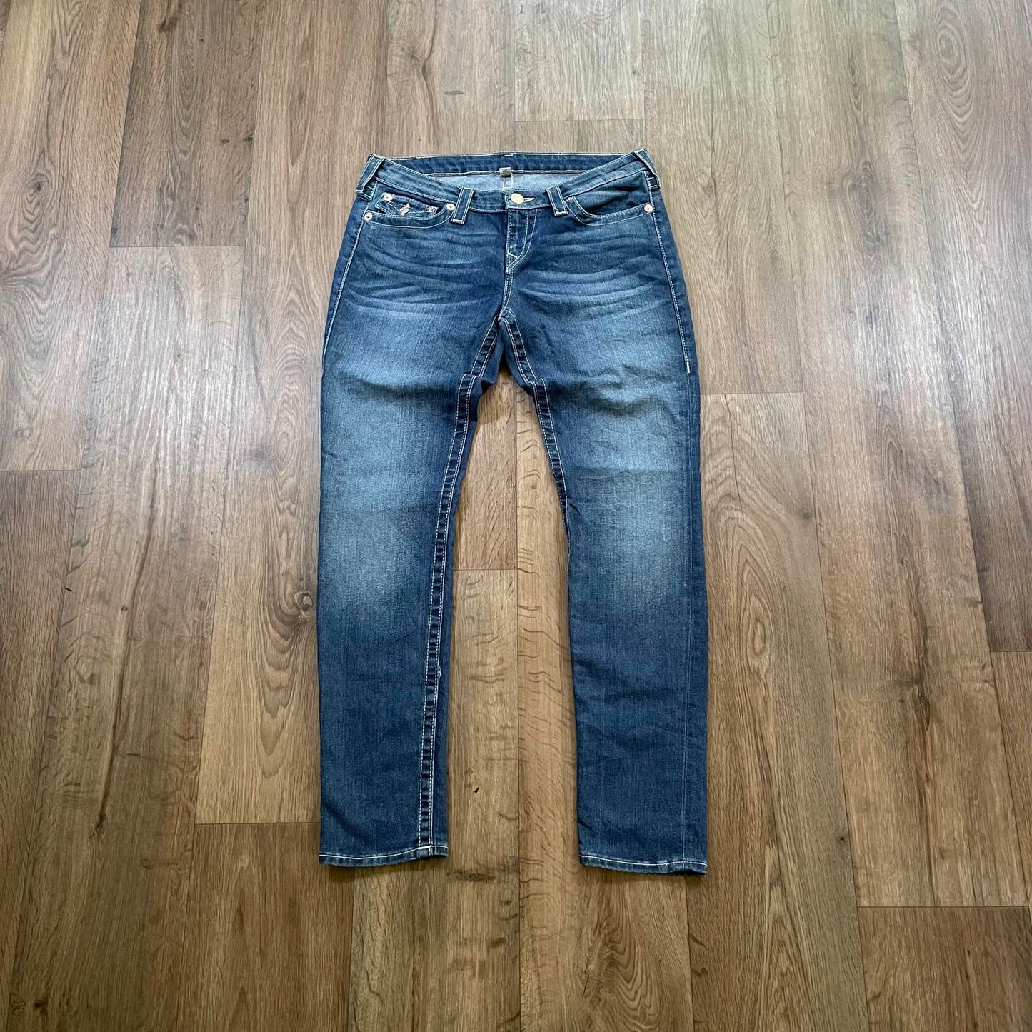 True Religion Blue Skinny Jeans W34 L31