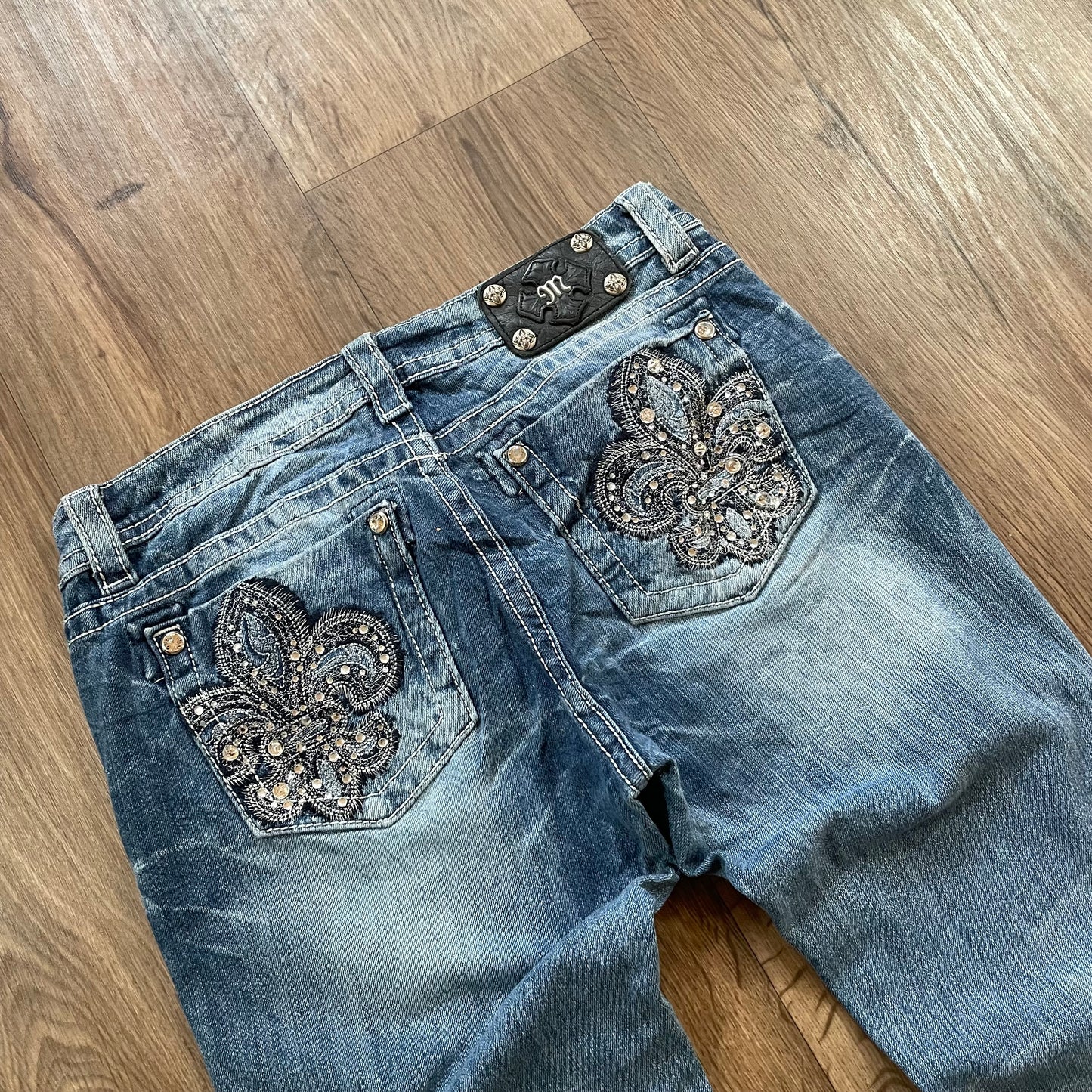 Miss Me Skinny Paisley Print Jeans
