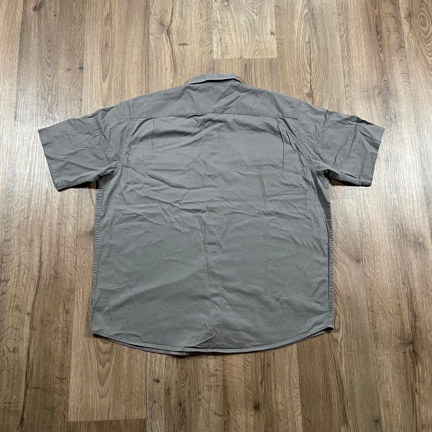 Wrangler Grey Button-Up Short Sleeve Shirt