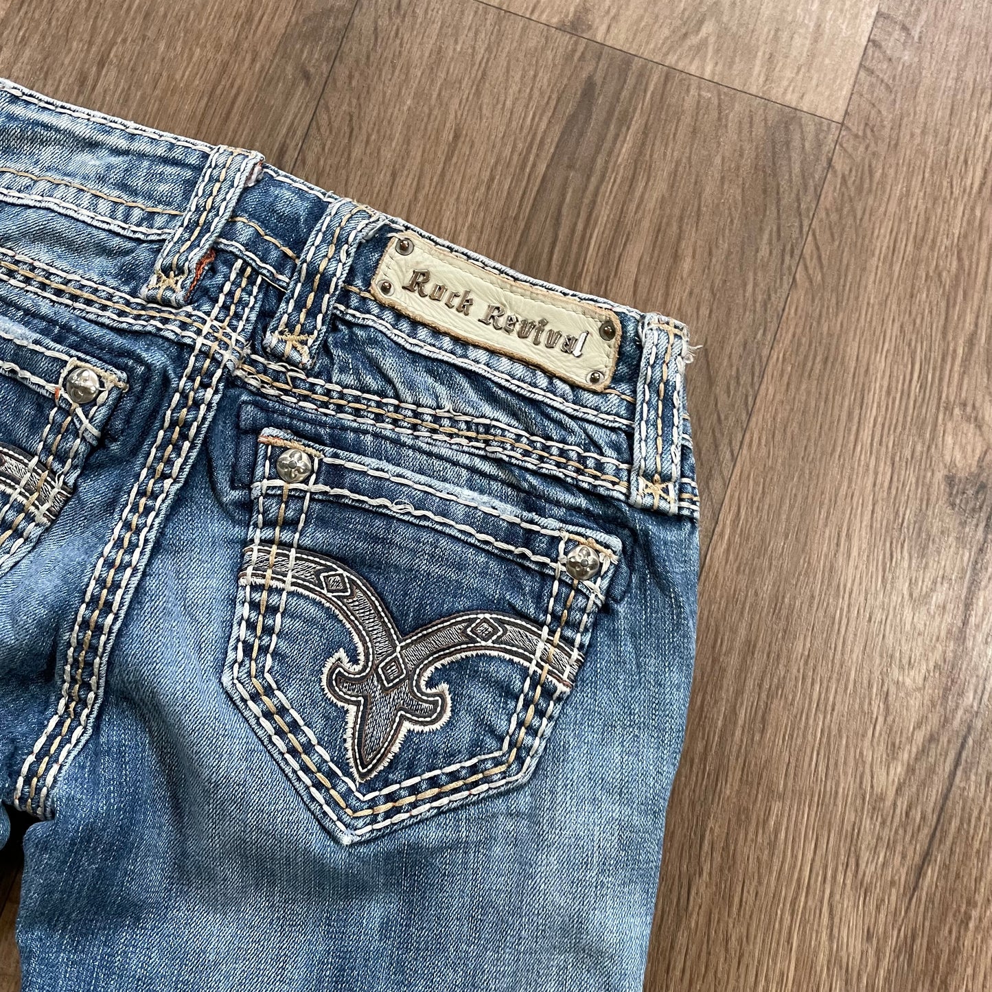 Rock Revival Cut Off Skinny Jeans