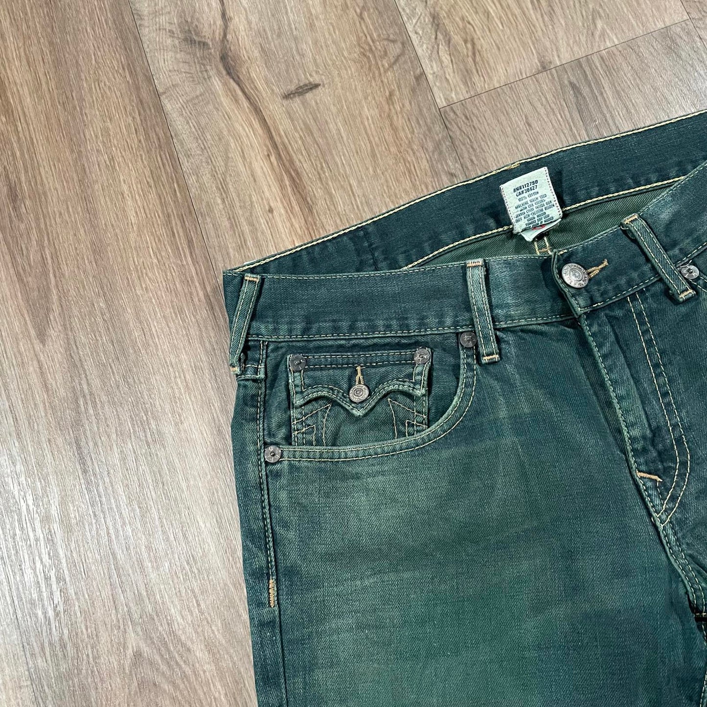 True Religion Green Billy Jeans