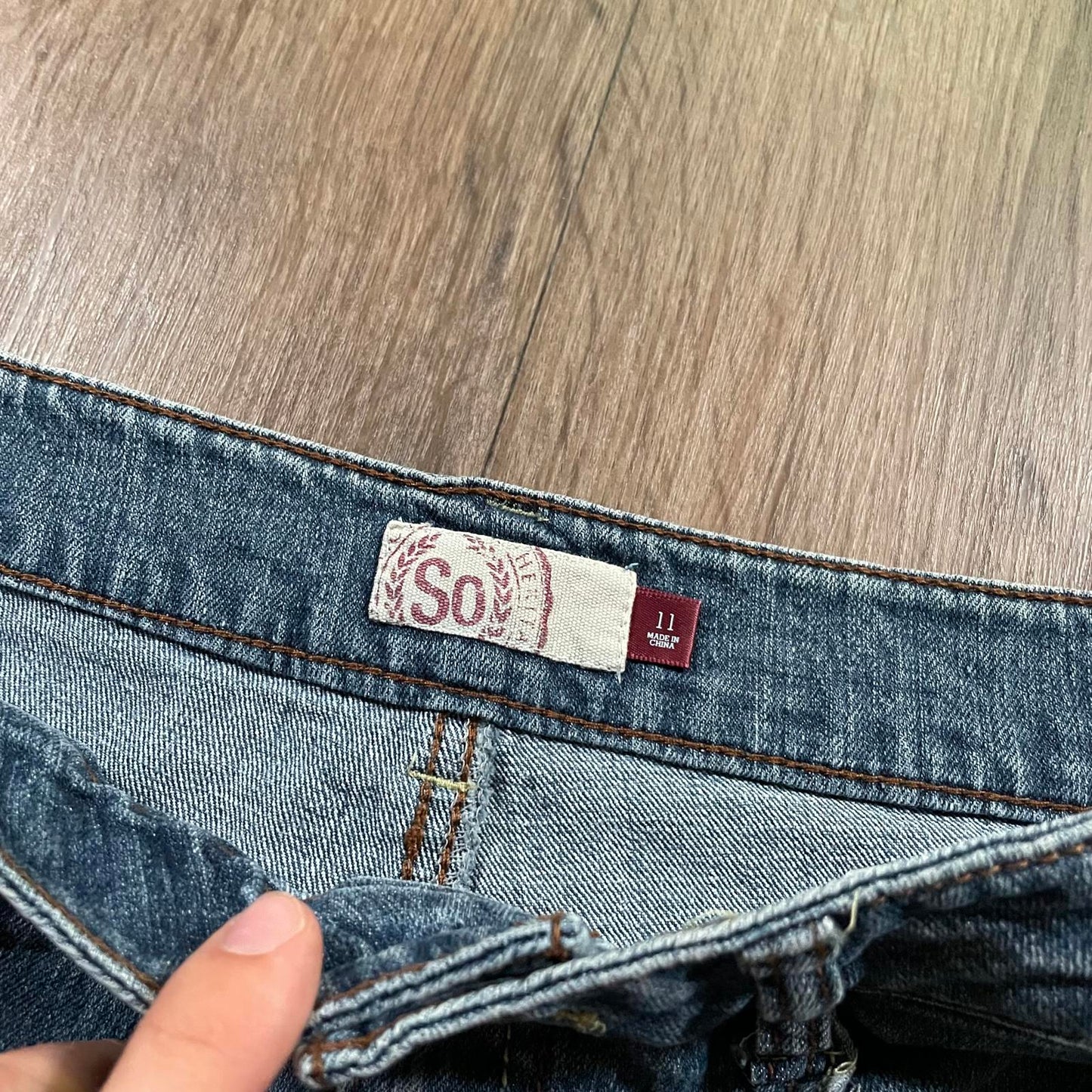 So Y2K Mini Denim Low Waisted Embroidered Shorts