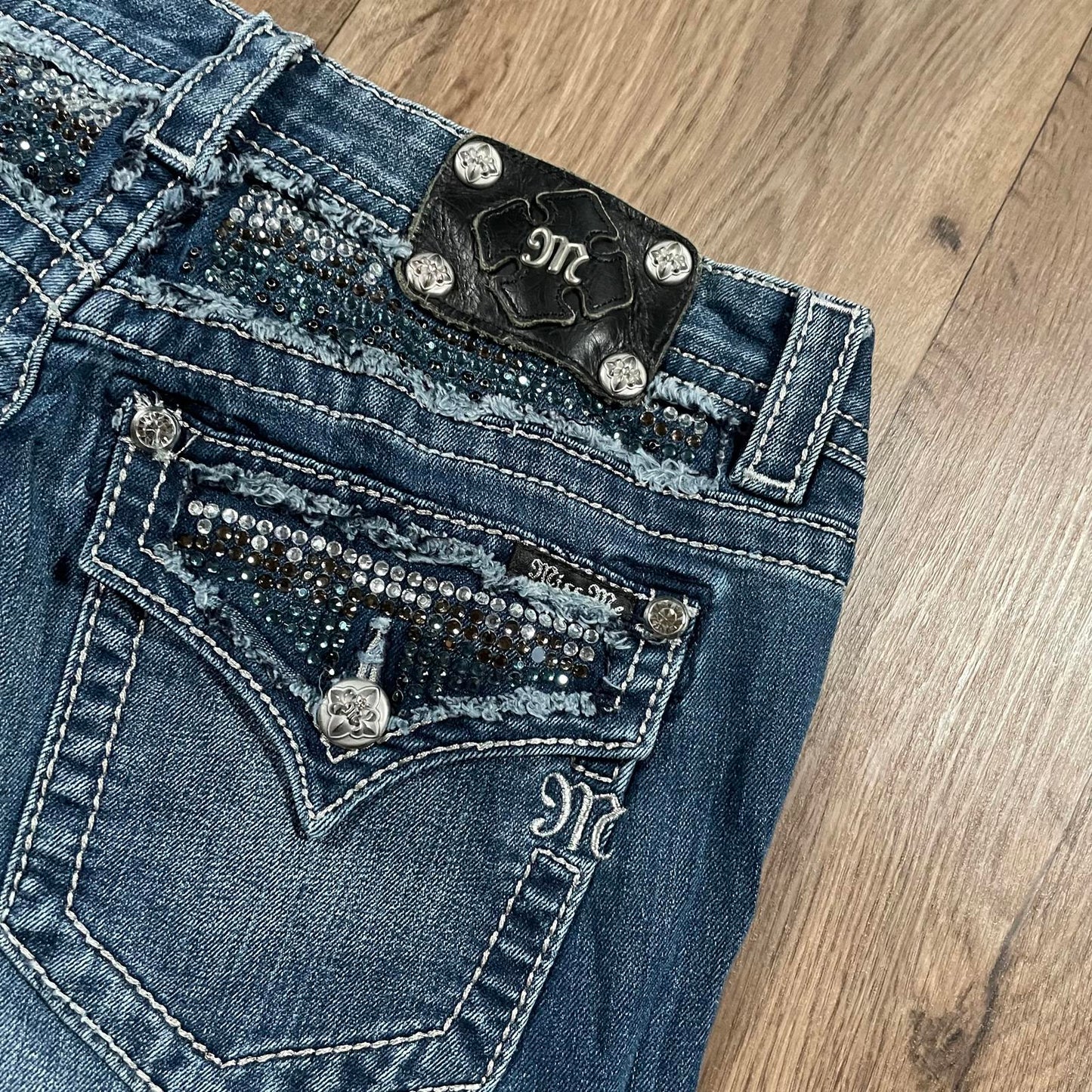 Miss Me Colour Gem Boot Cut Jeans