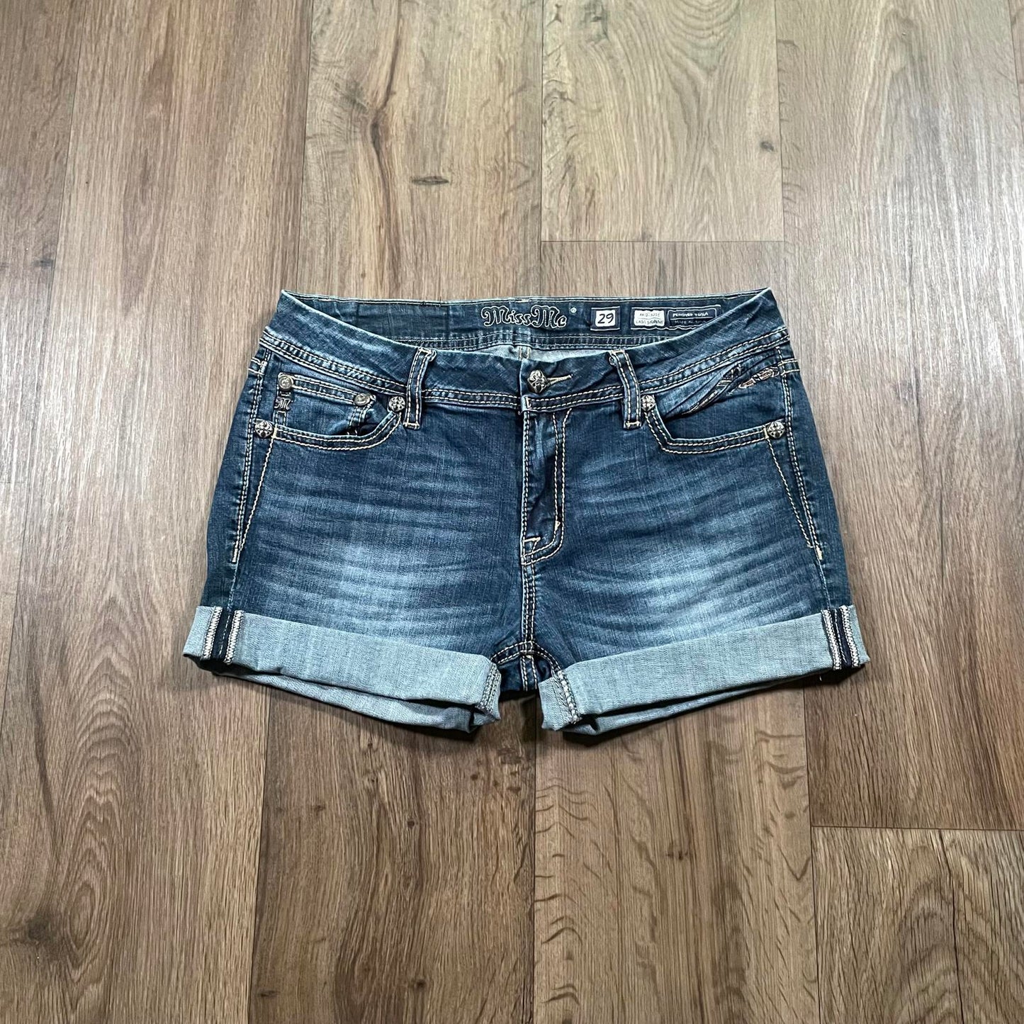 Miss Me Y2K Mini Denim Low Waisted Shorts