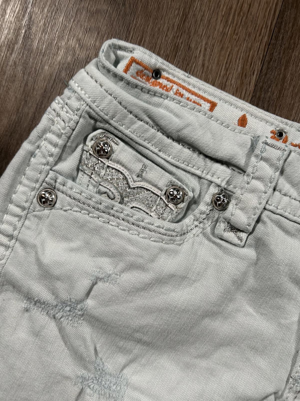 Rock Revival Lins White Sequin Shorts W28