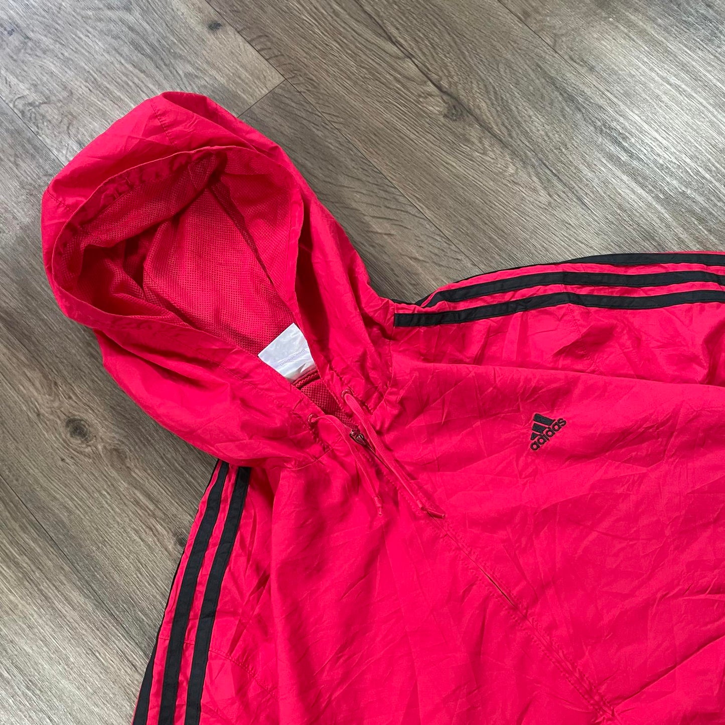 Adidas Red Hooded Track Jacket