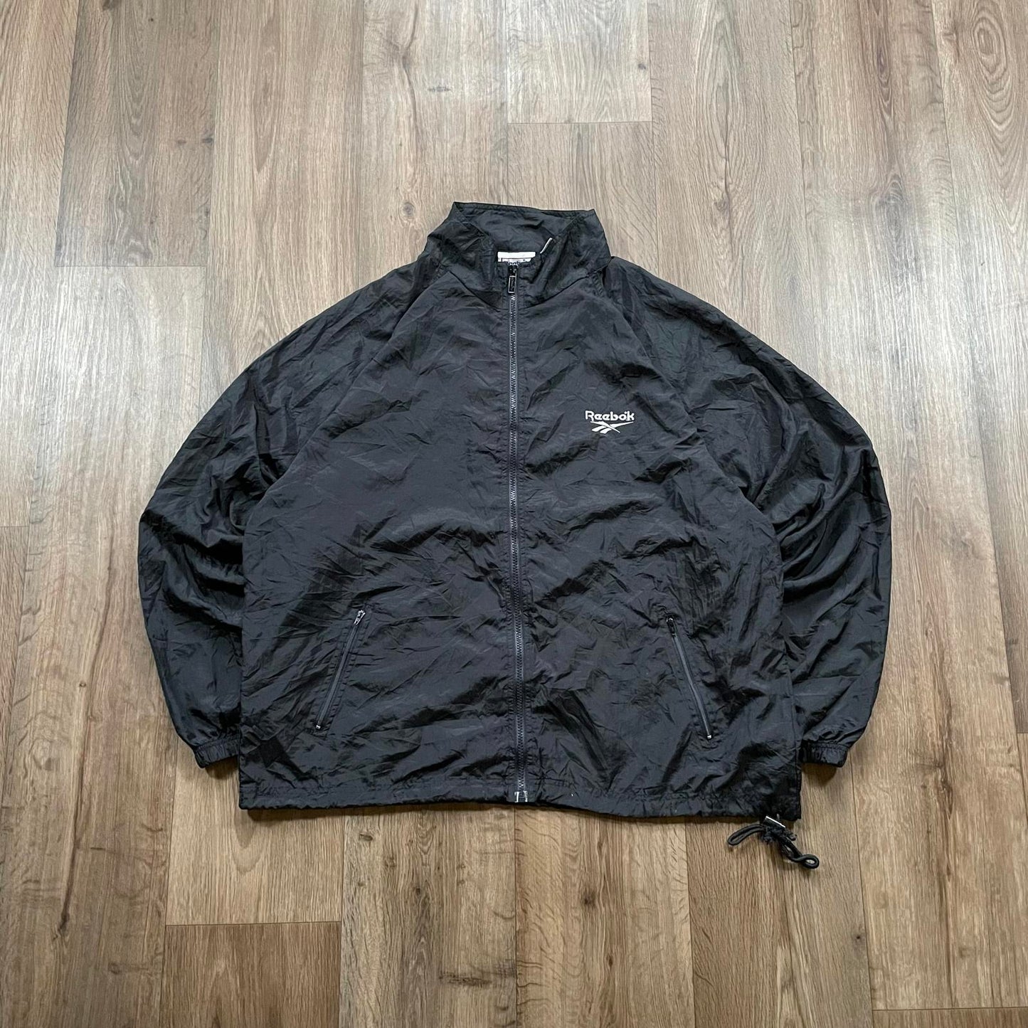 Vintage Reebok Embroidered Black Track Jacket
