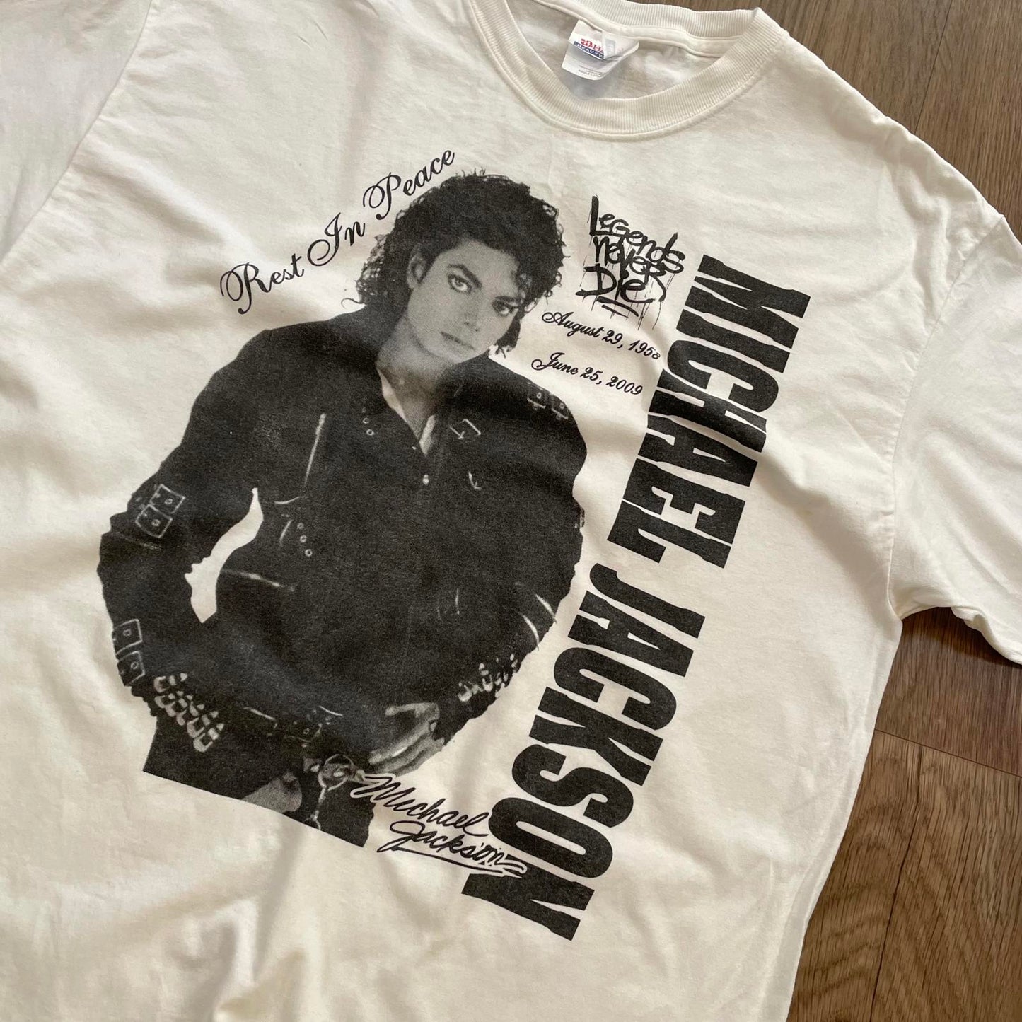 Michael Jackson White Graphic T-Shirt