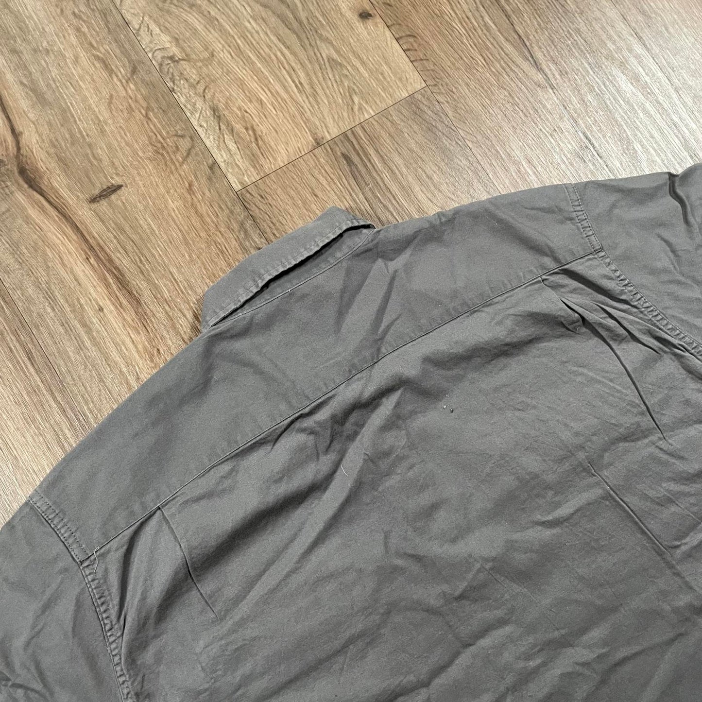 Wrangler Grey Button-Up Short Sleeve Shirt