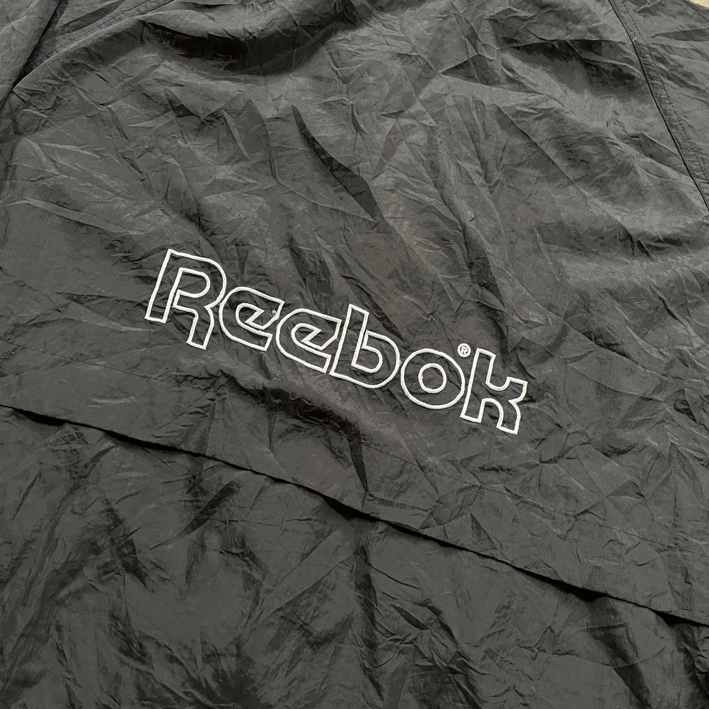 Vintage Reebok Embroidered Black Track Jacket