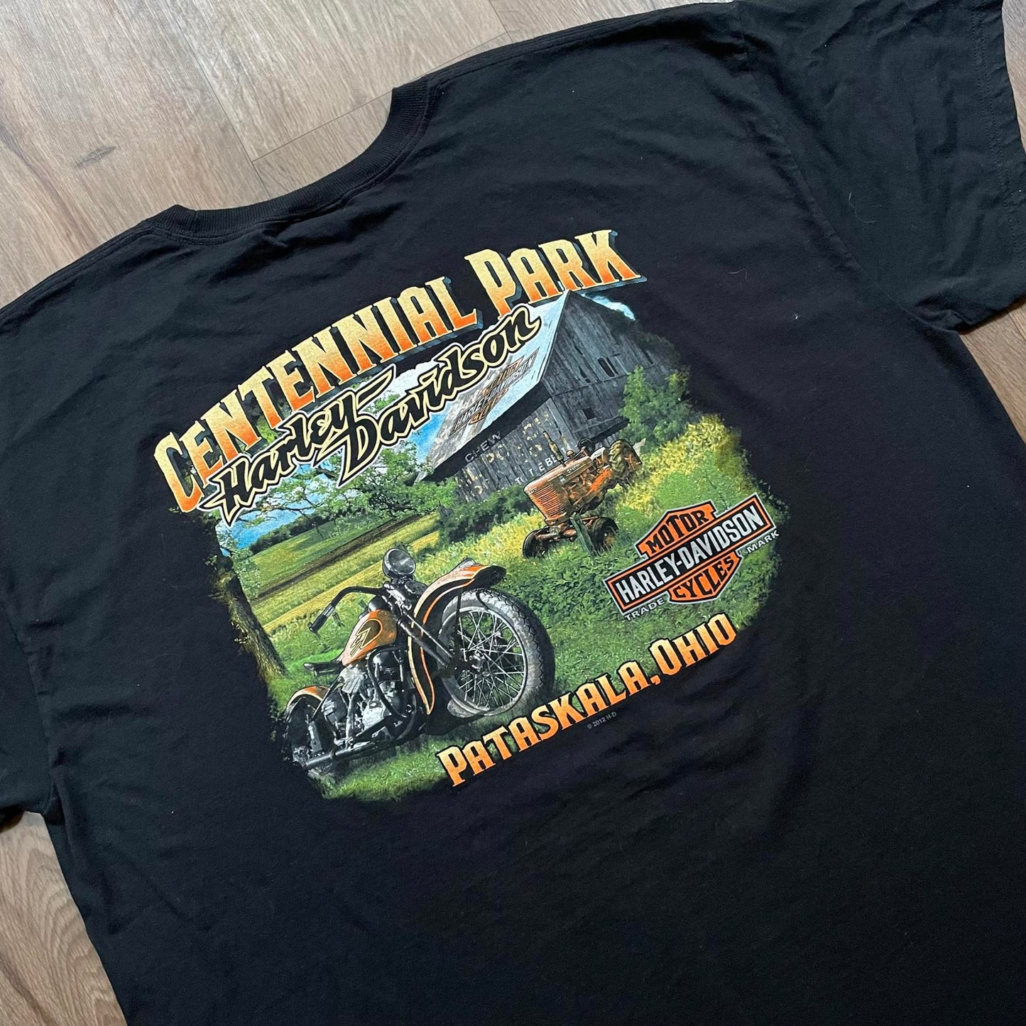Vintage 2012 Harley Davidson "Work Sucks" Clown Print T-Shirt Black