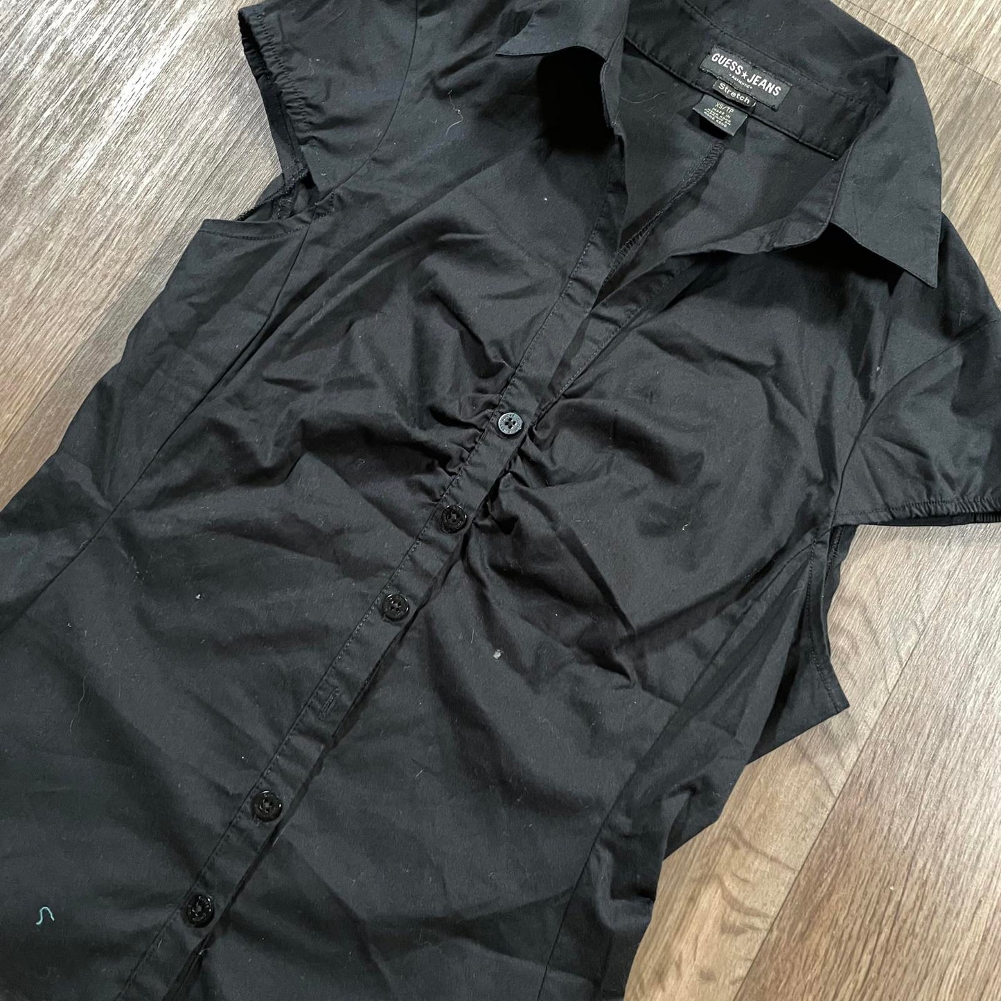 Guess Jeans Black Short Sleeve Shirt XS