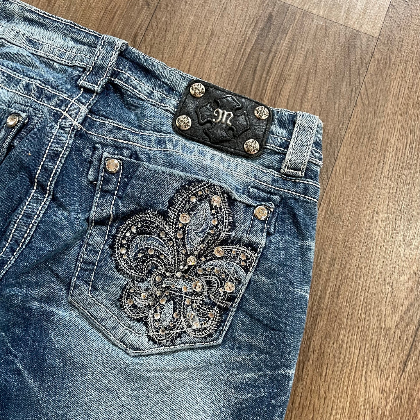 Miss Me Skinny Paisley Print Jeans
