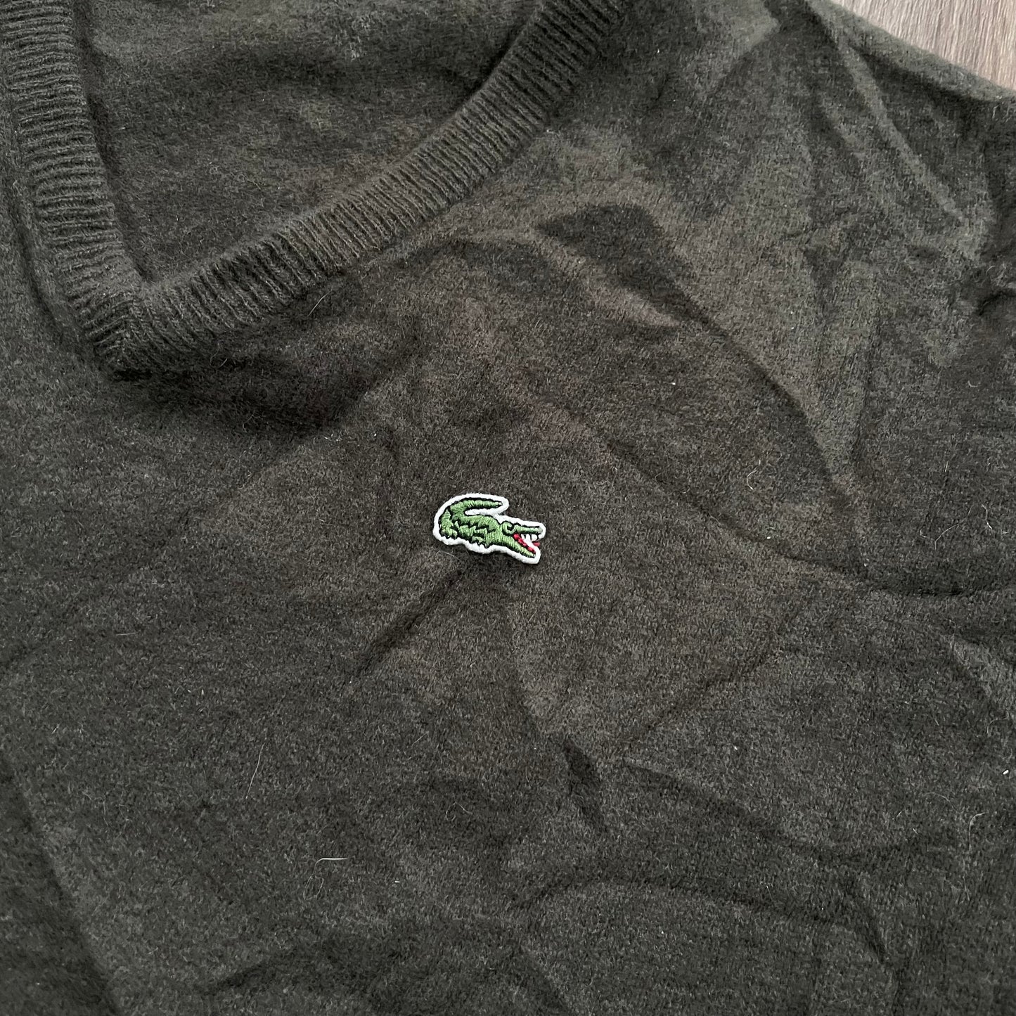 Lacoste Green V-Neck Sweater
