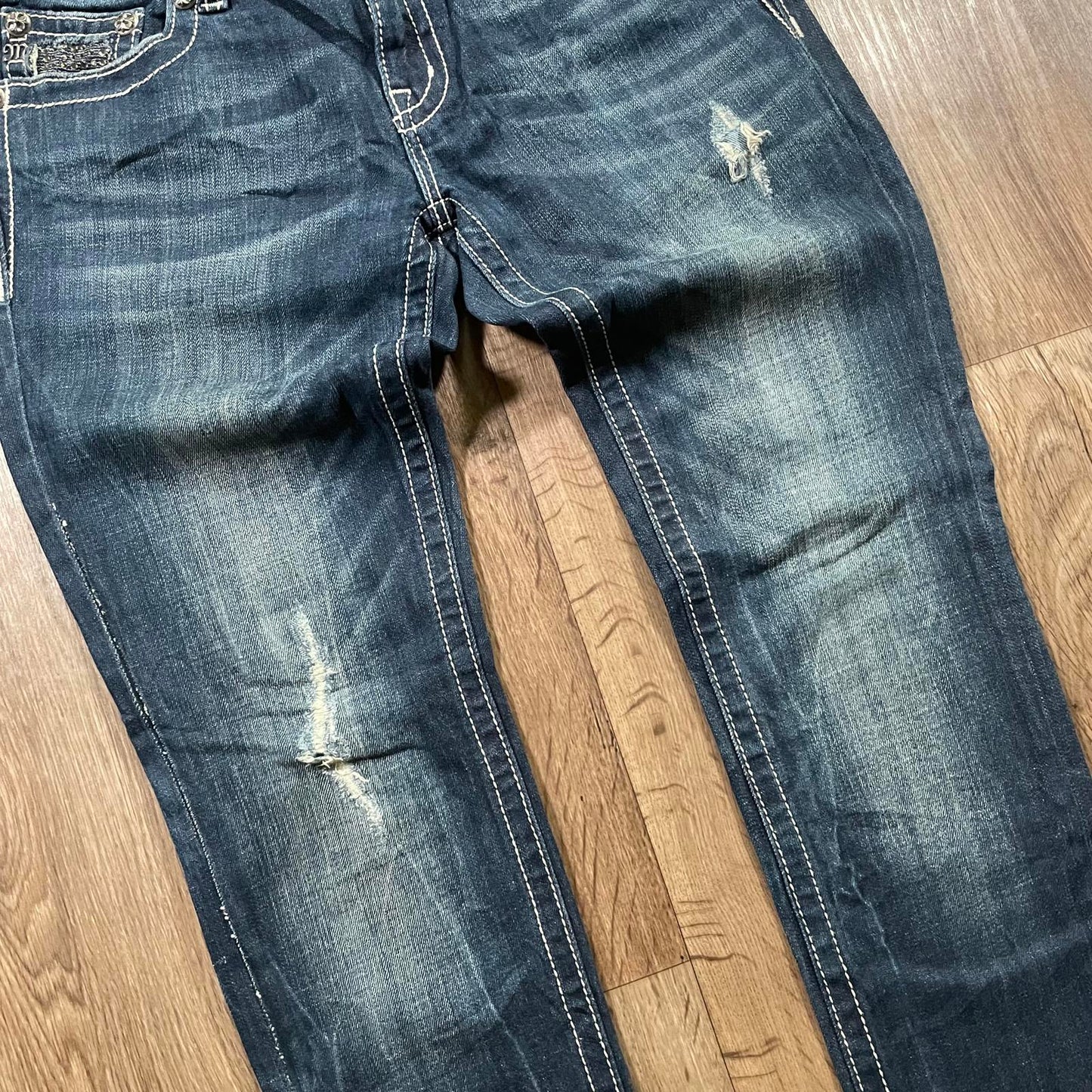 Miss Me Dark Gemstone Skinny Jean
