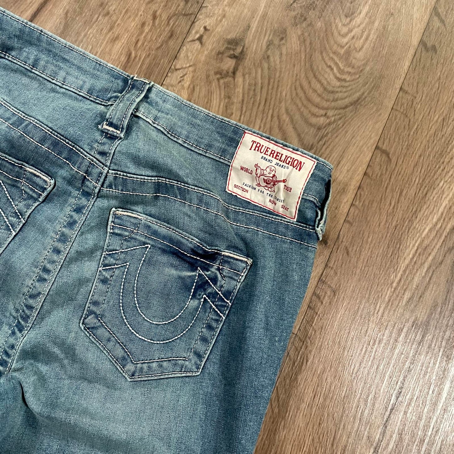 True Religion Jennie Curvy Blue Skinny Jeans W29 L28