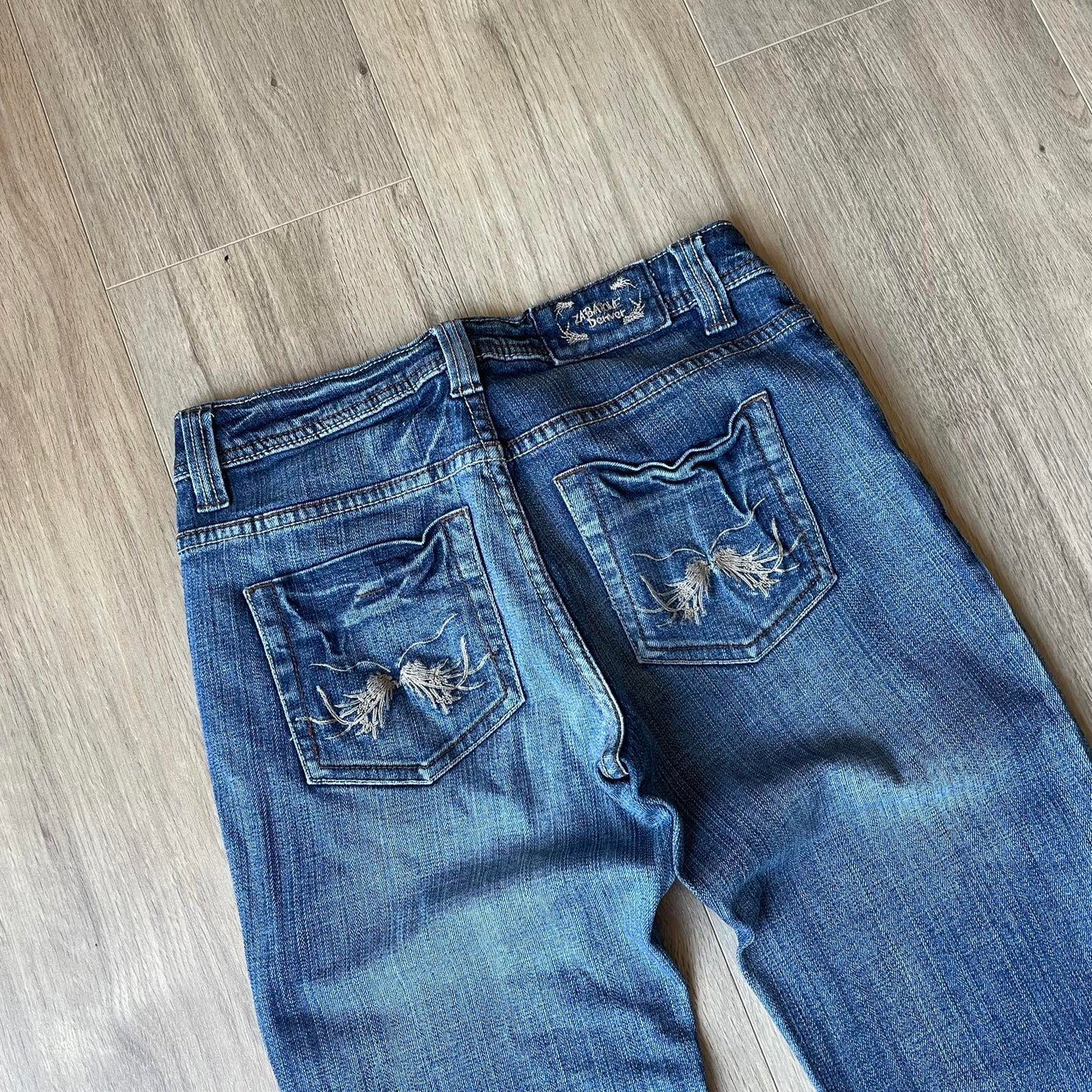 Zabione Denver Embroidered Y2K Style Straight Jeans W27 L30
