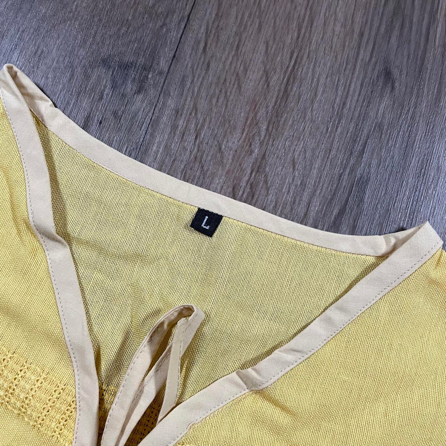 Butter Yellow Tie-Up Sleeveless Top