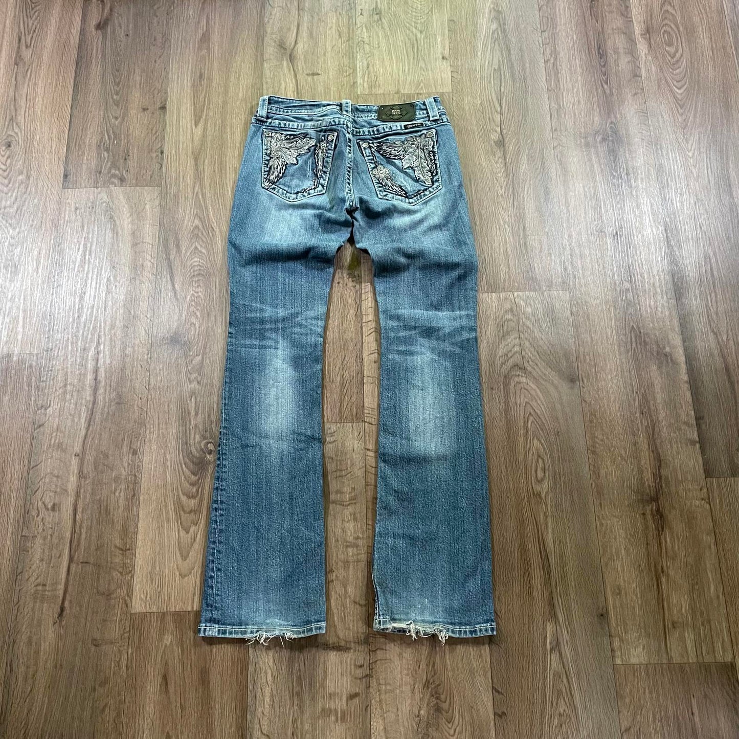 Miss Me Flower Pockets Boot Cut Jeans