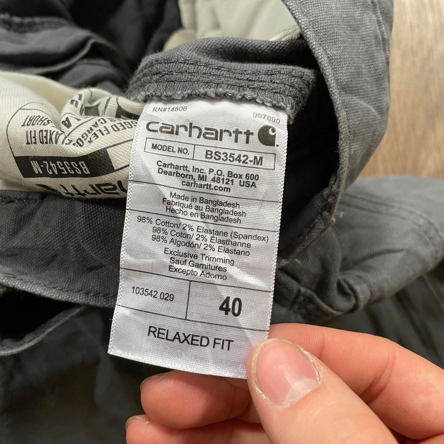 Carhartt Grey Cargo Shorts