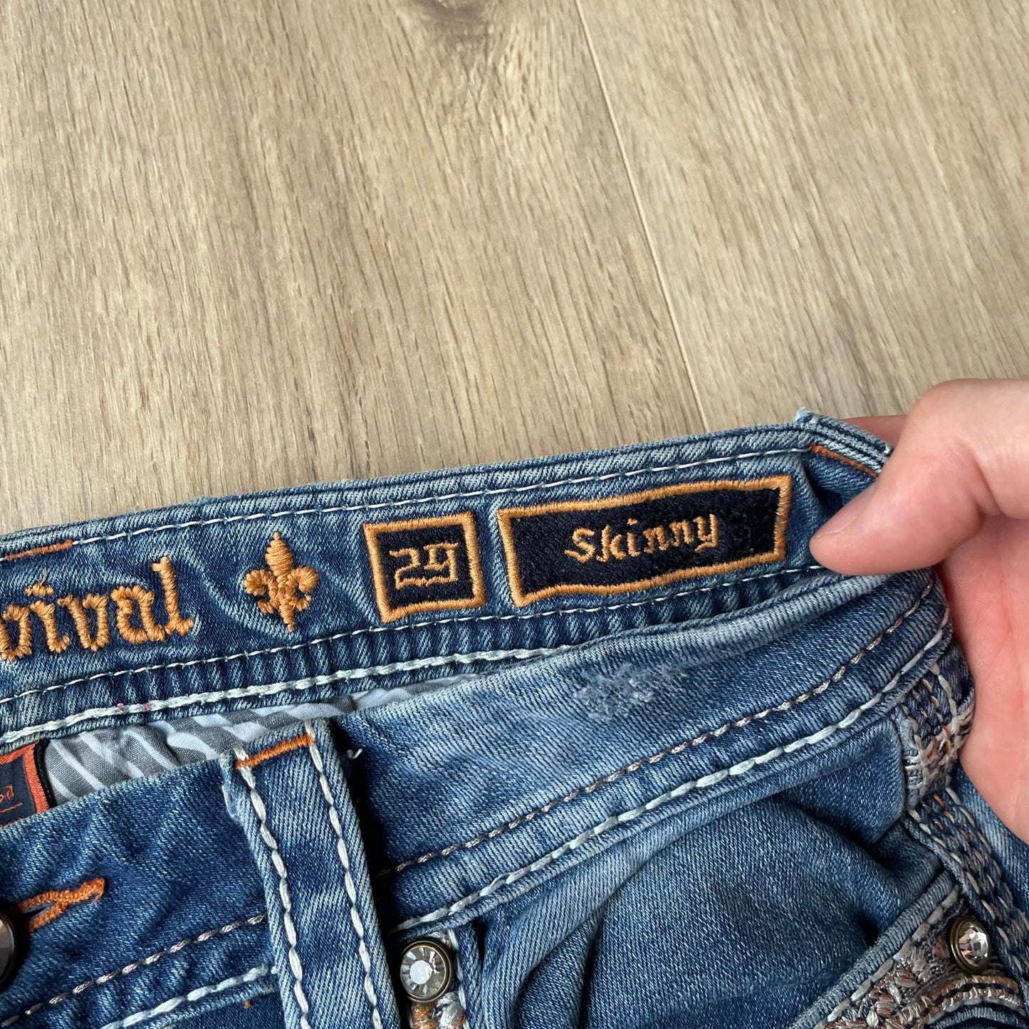 Rock Revival Embroidered Mini Shorts