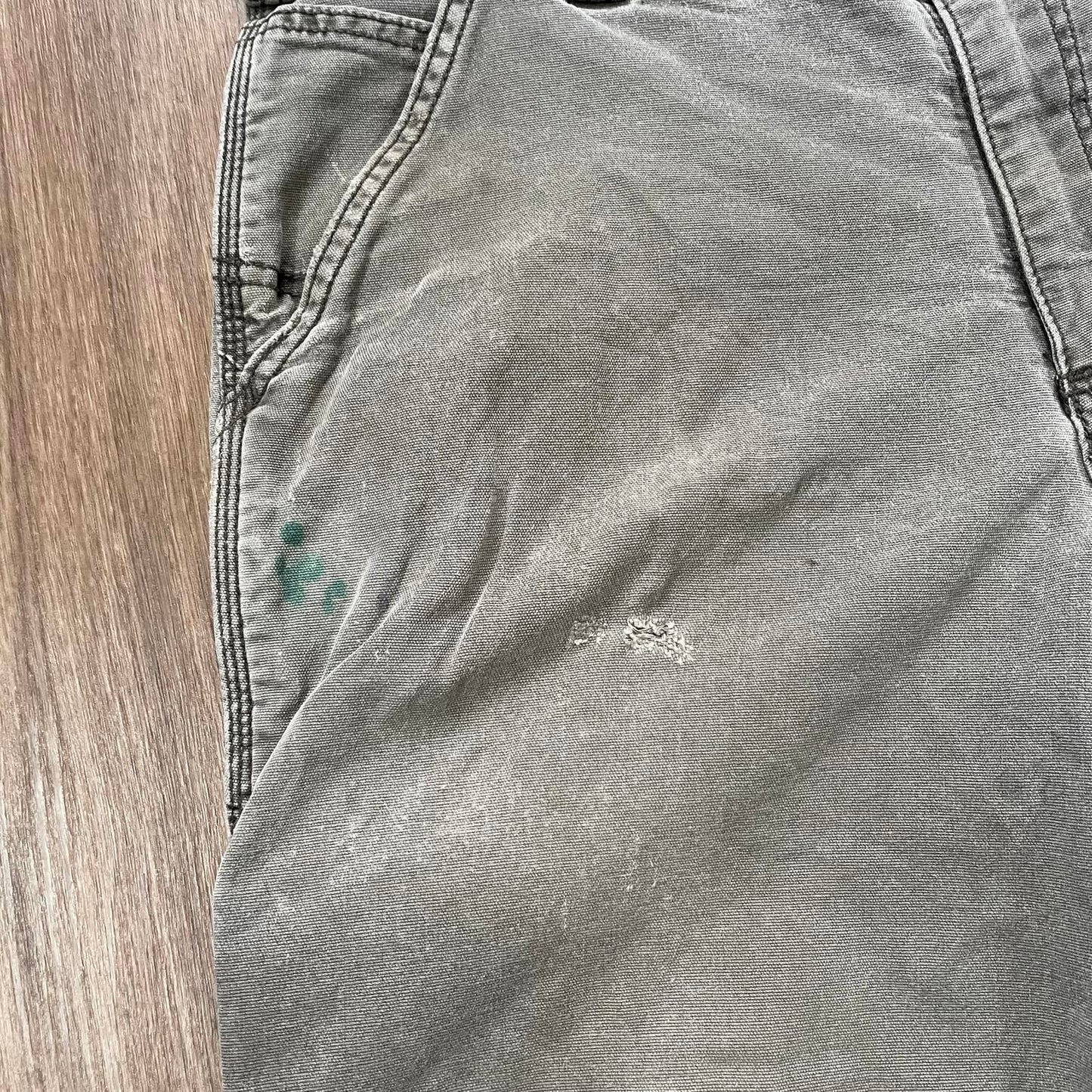 Carhartt Green/Grey Carpenter Trousers Relaxed Fit