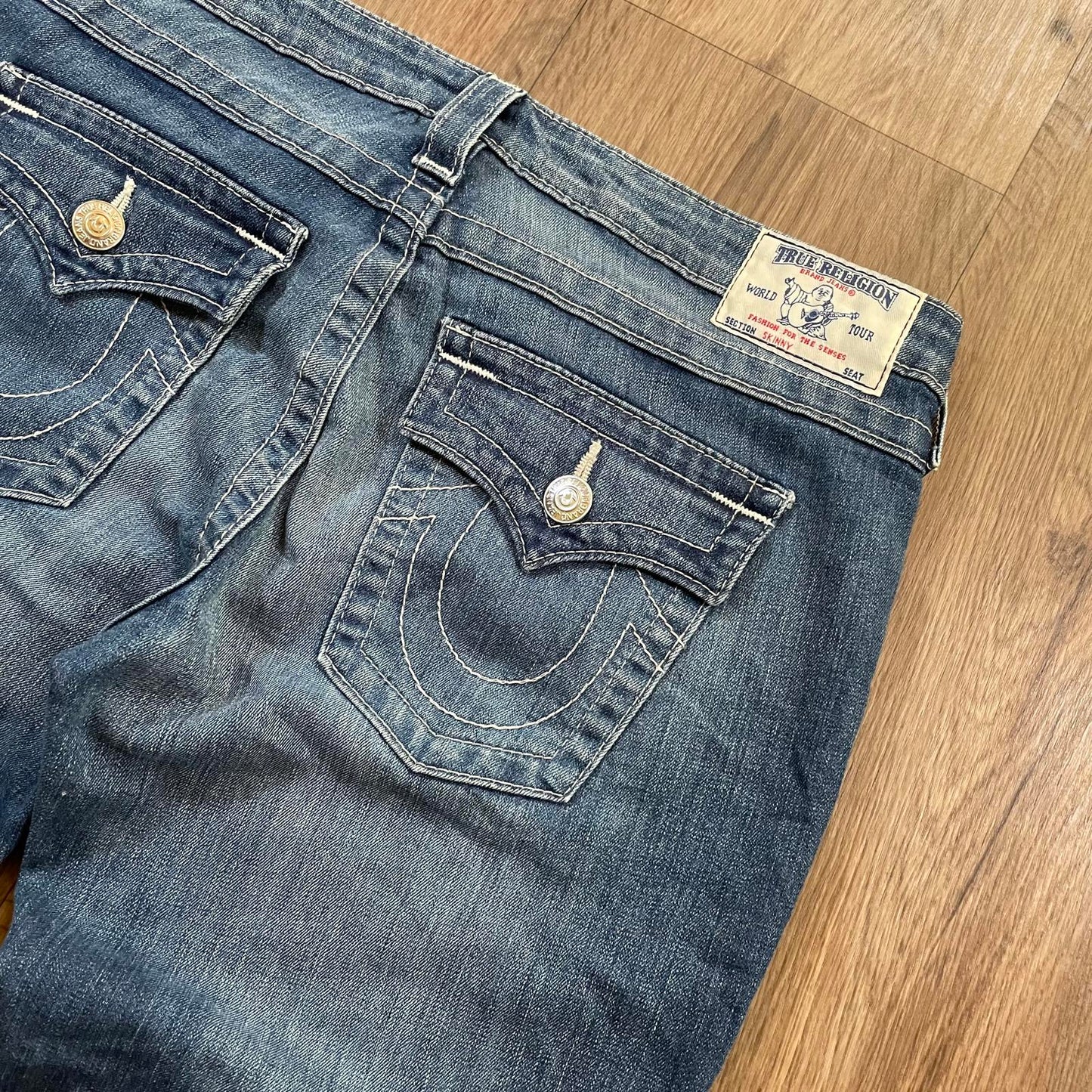 True Religion Blue Skinny Jeans W34 L31