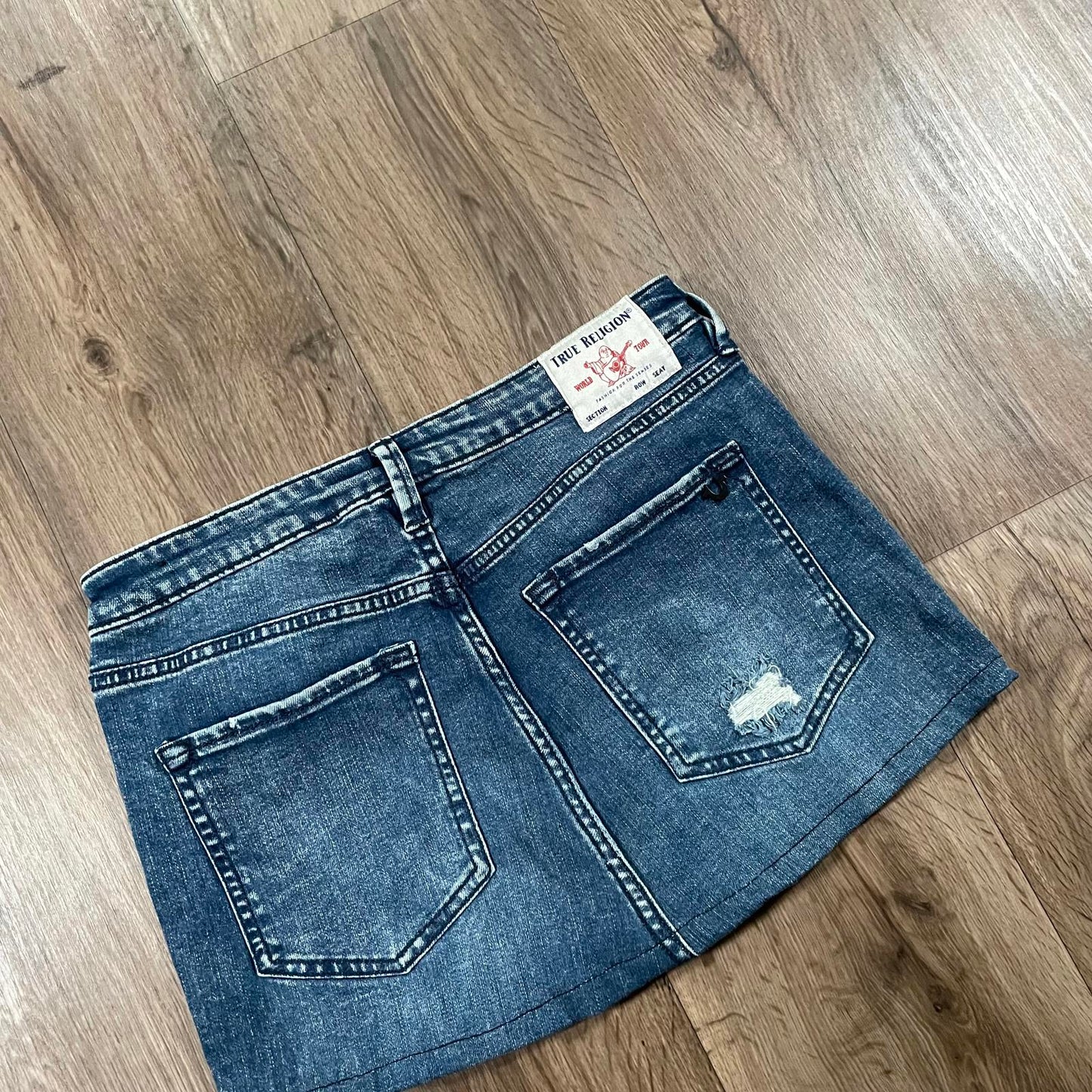 True Religion Blue Mini Skirt