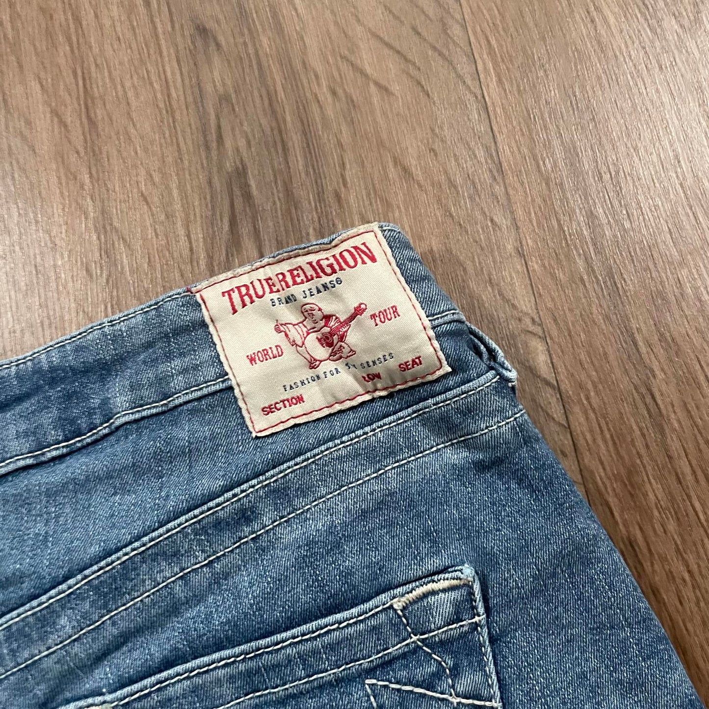True Religion Y2K Low Waisted Denim Shorts