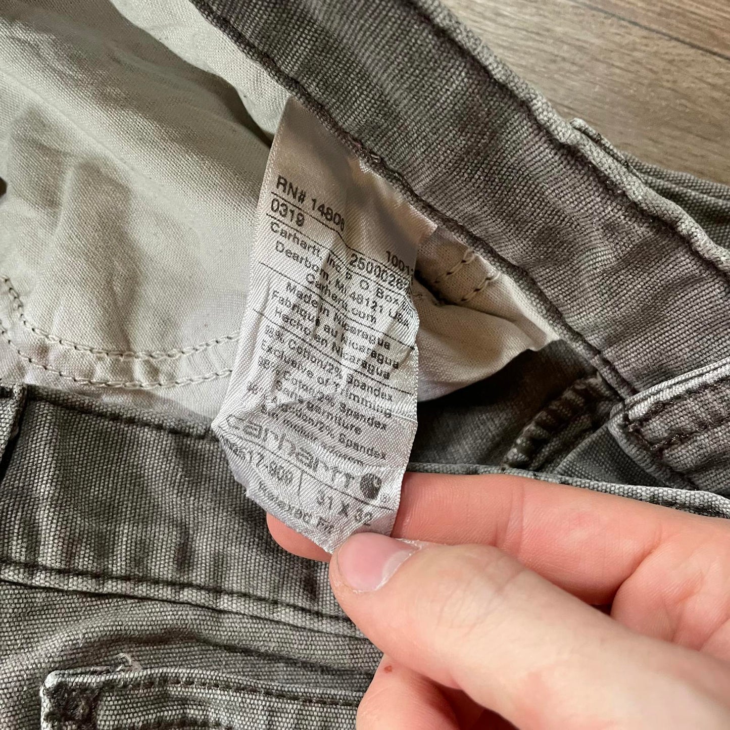 Carhartt Grey Painted Carpenter Trousers