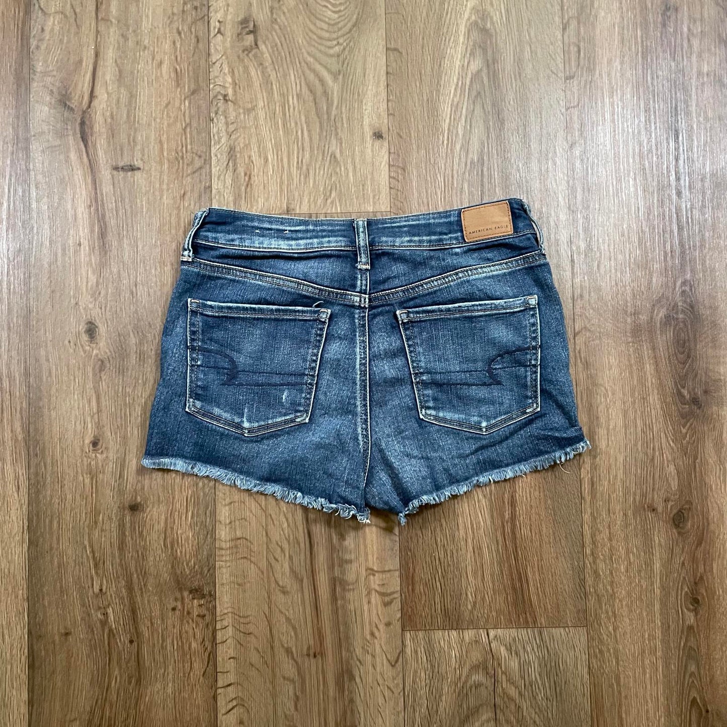 American Eagle Distressed Mini Shorts Dark Wash