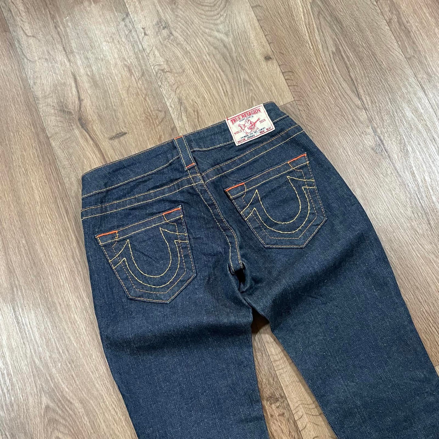 True Religion Dark Blue Straight Jeans Low Rise – W28 L35