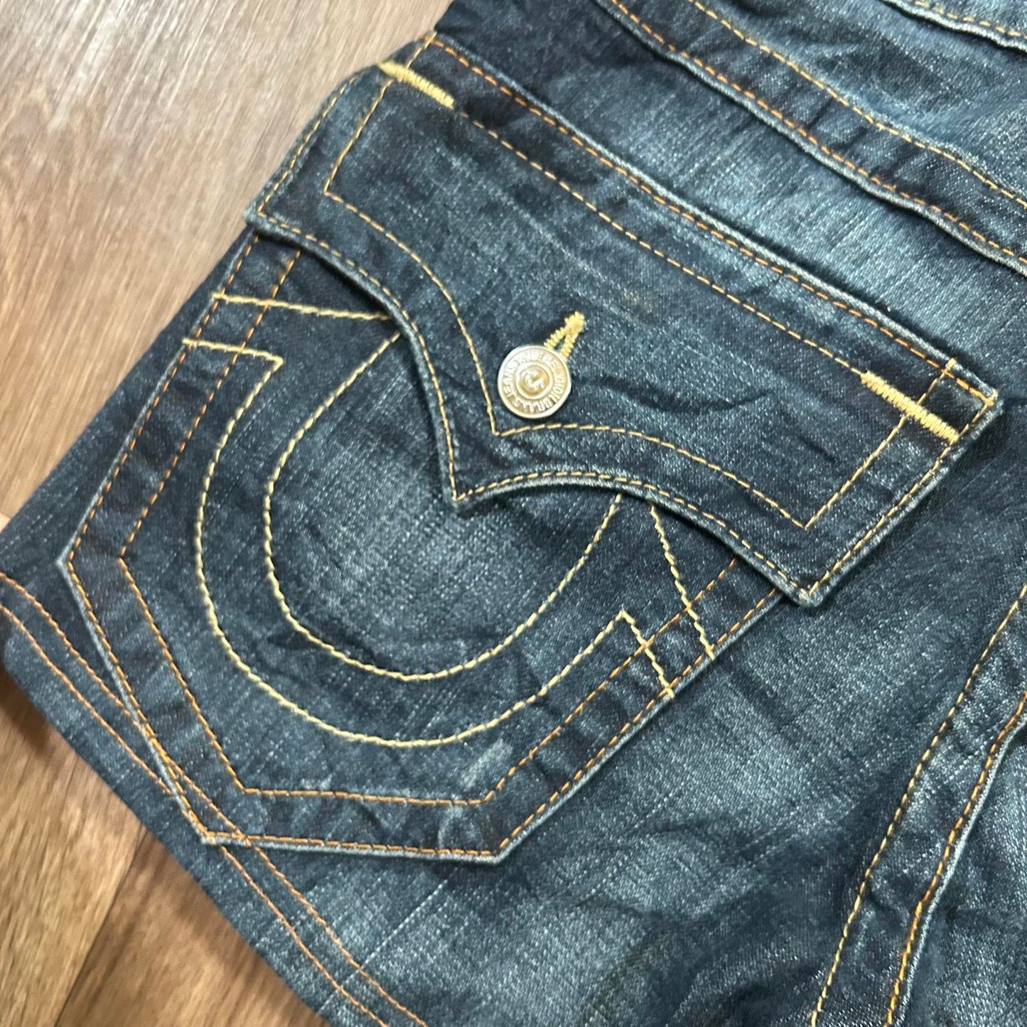 True Religion Dark Wash Shorts