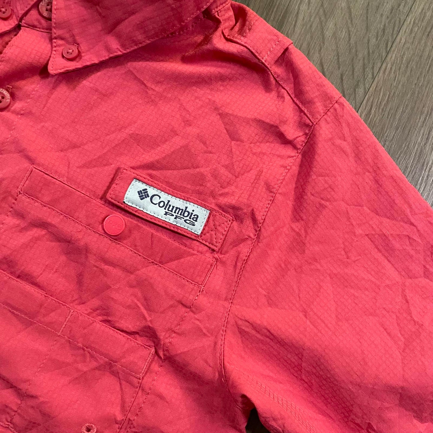Vintage Columbia PFG Short Sleeve Shirt Red