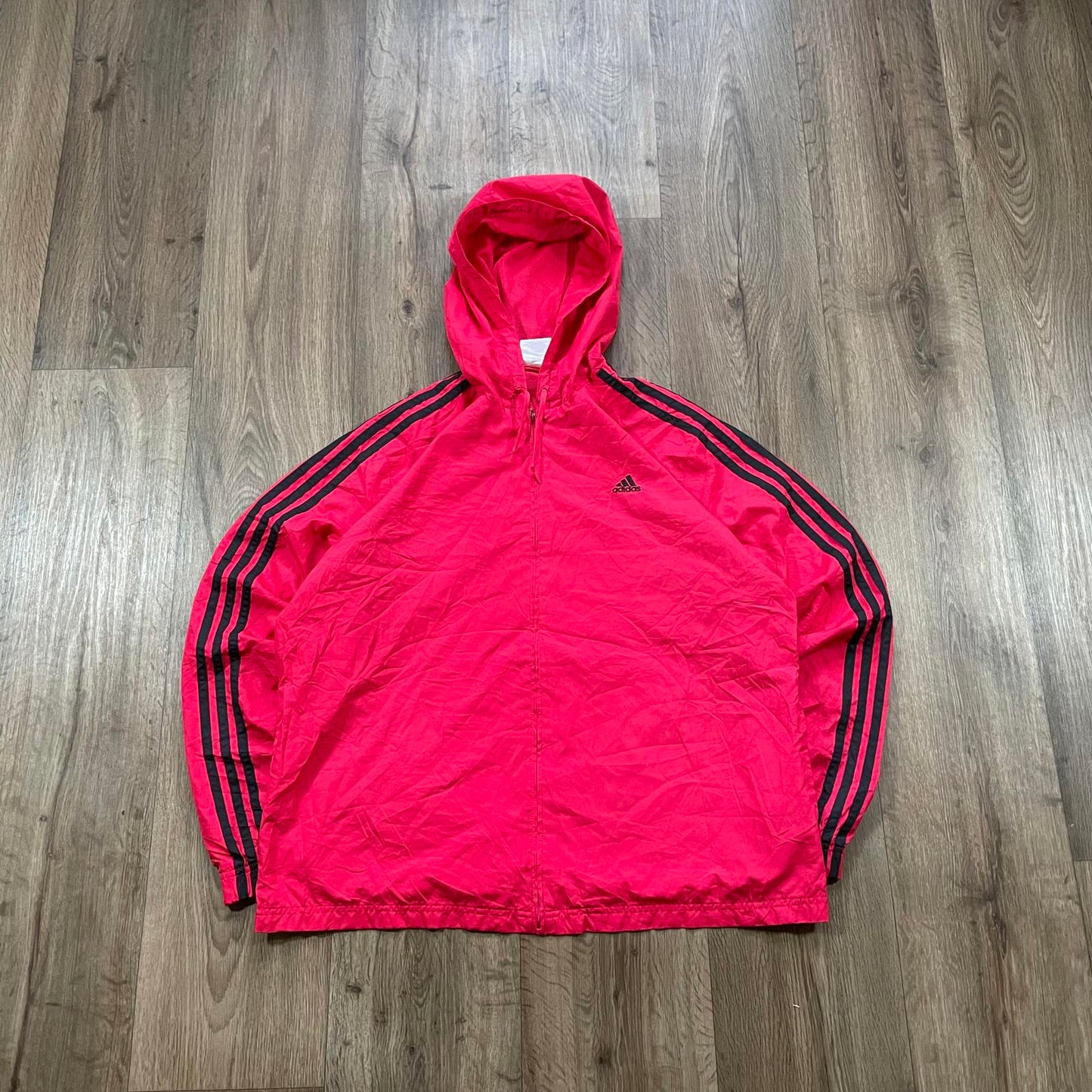 Adidas Red Hooded Track Jacket