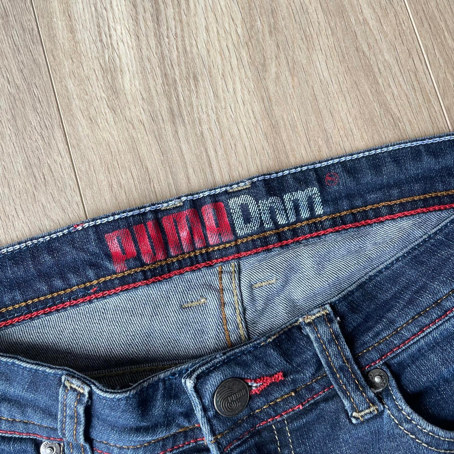 Vintage Puma Embroidered Dark Wash Jeans