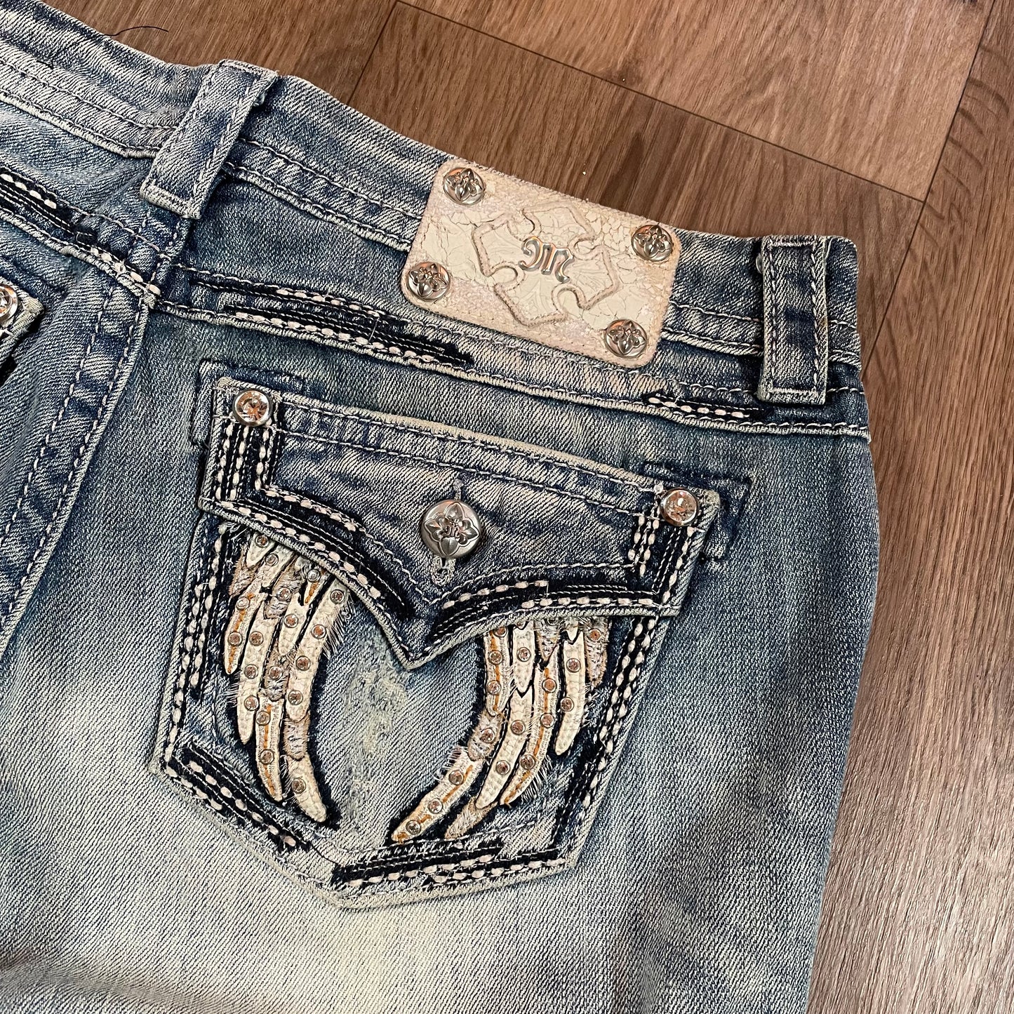 Miss Me Angel Wing Skinny Jeans