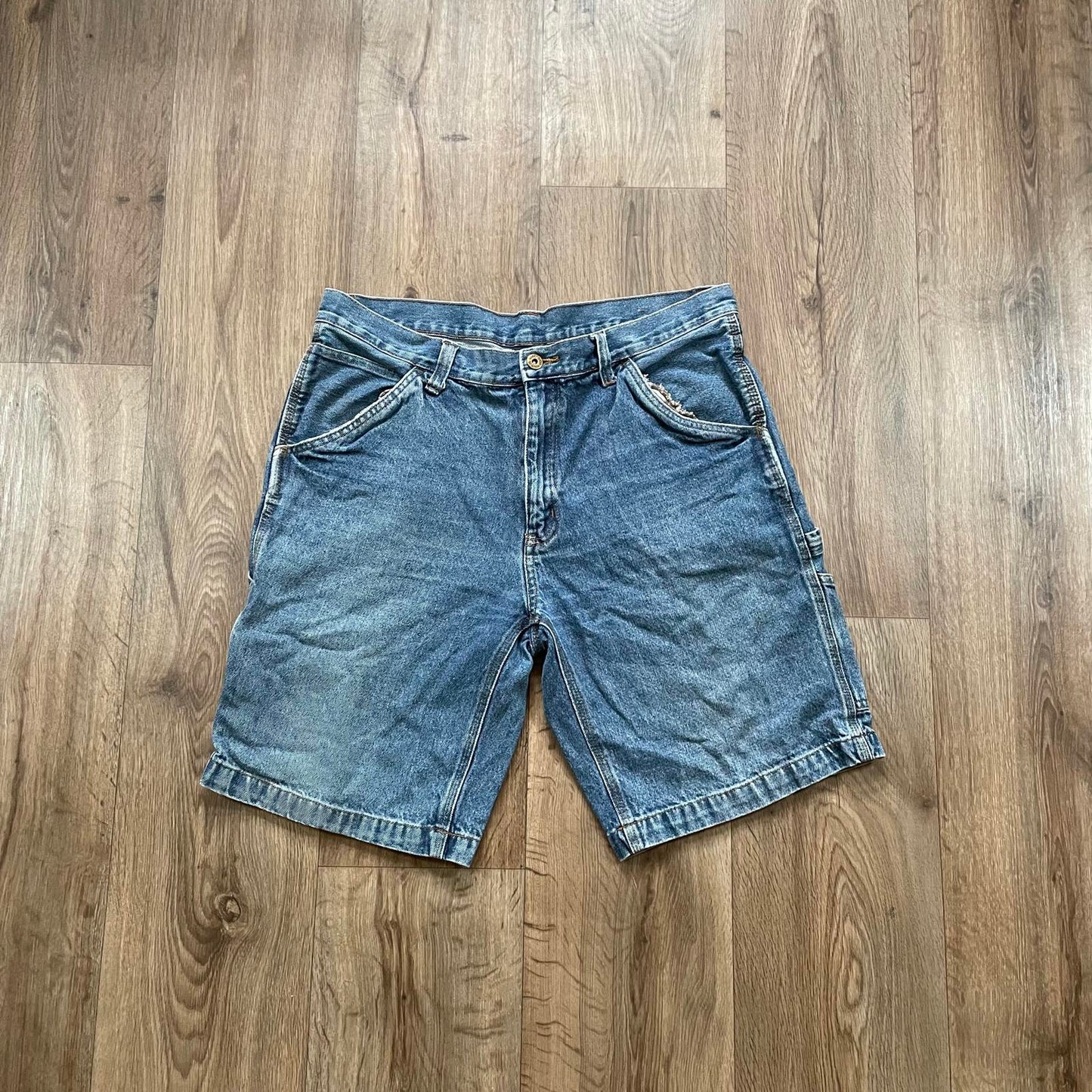 Faded Glory Dark Blue Carpenter Denim Shorts