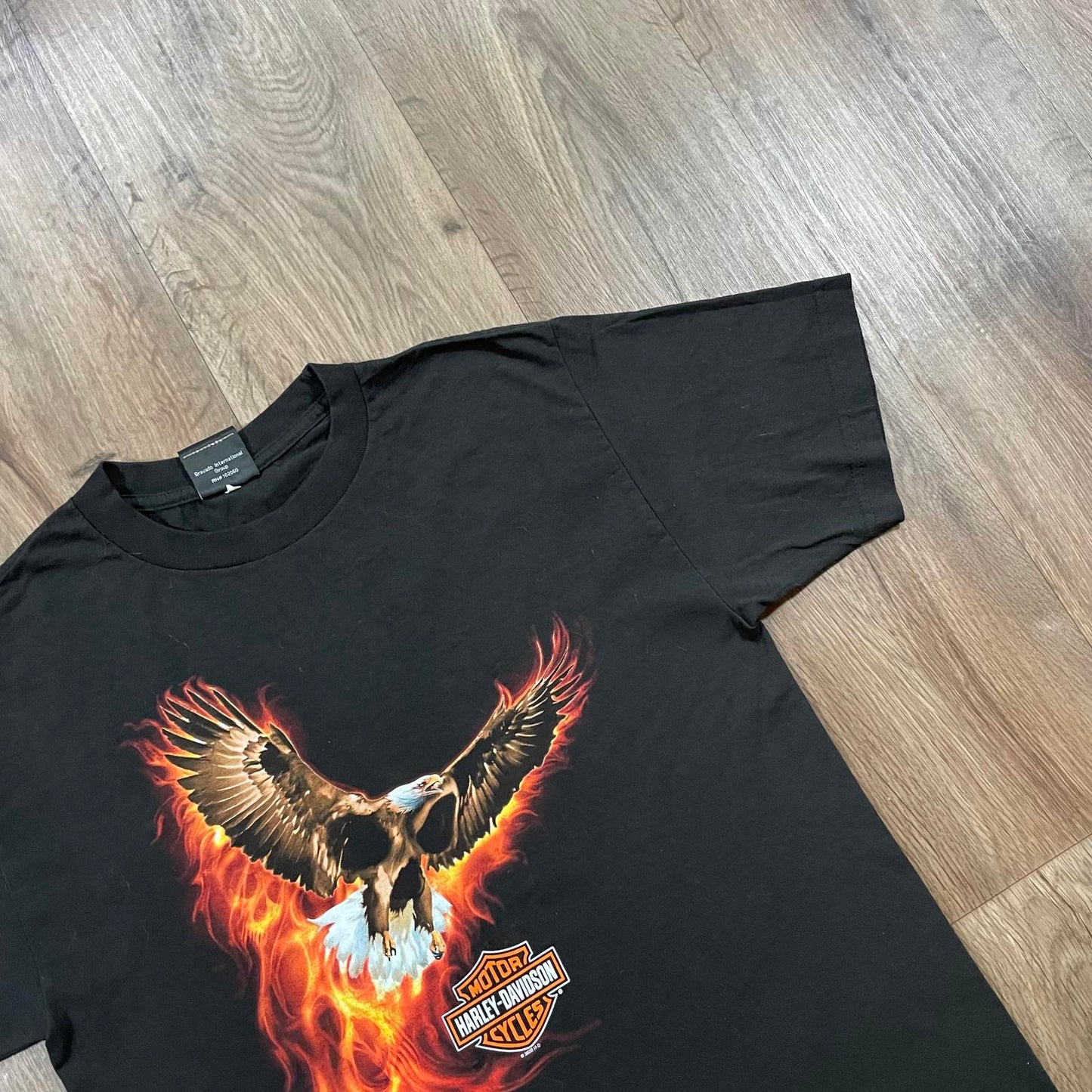 Harley Davidson Flaming Eagle Print T-Shirt 2020 California