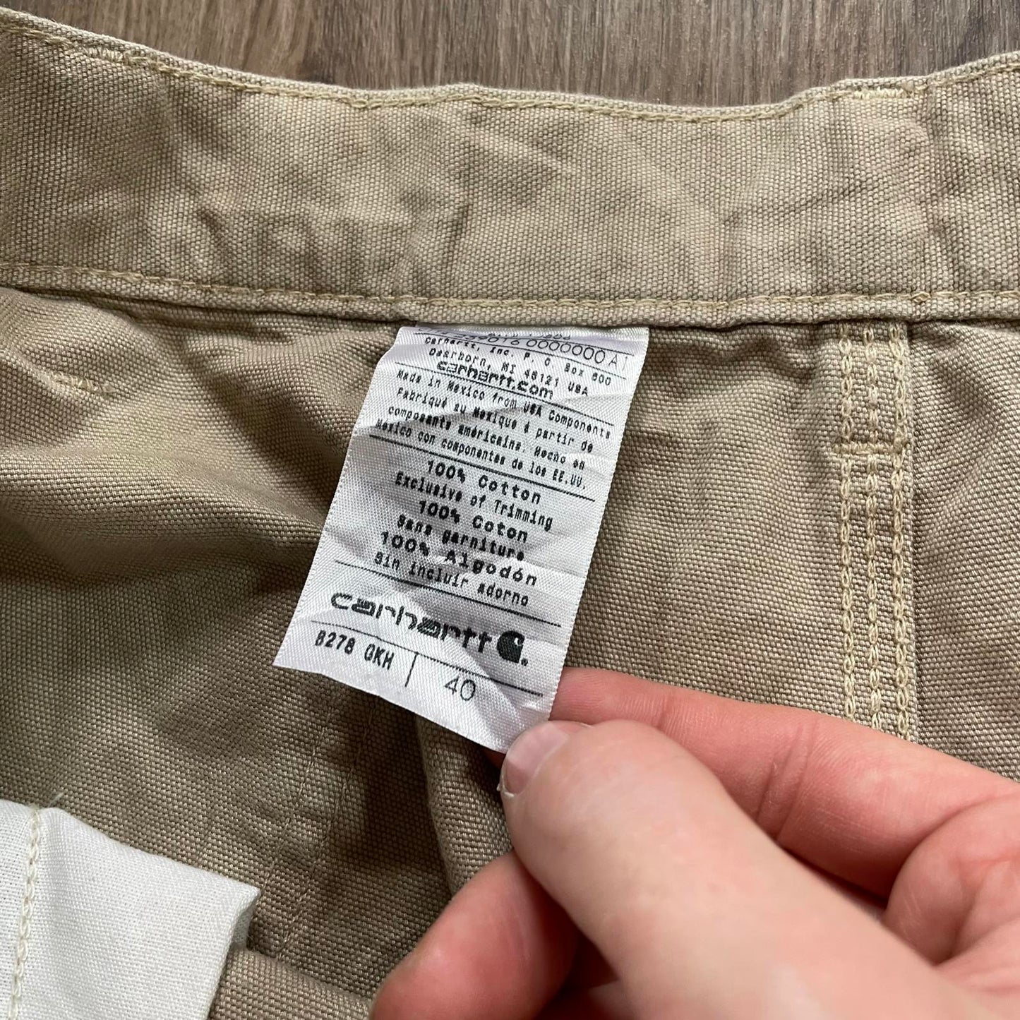 Carhartt Beige Carpenter Shorts w40