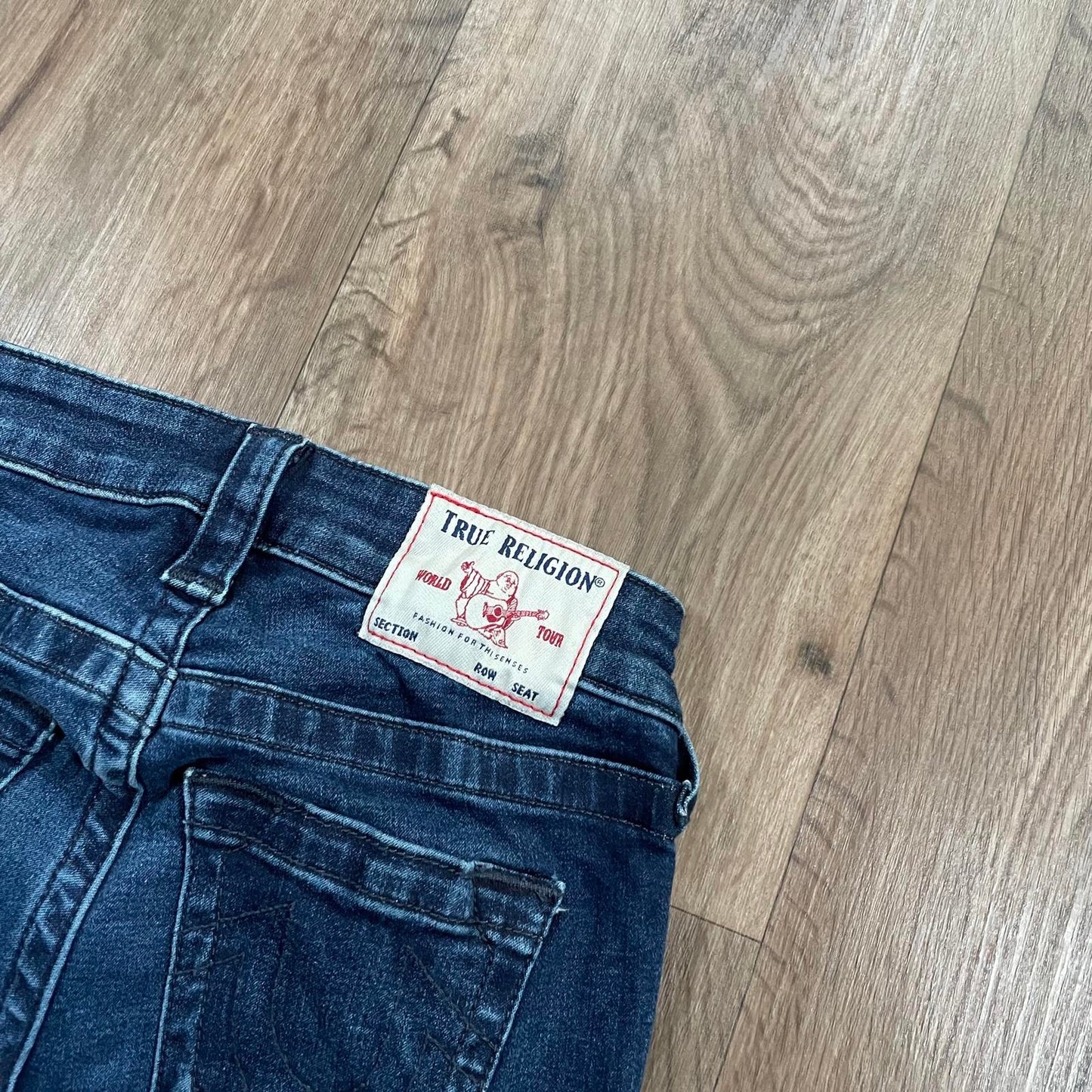 True Religion Blue Mid Rise Skinny Jeans W24 L28