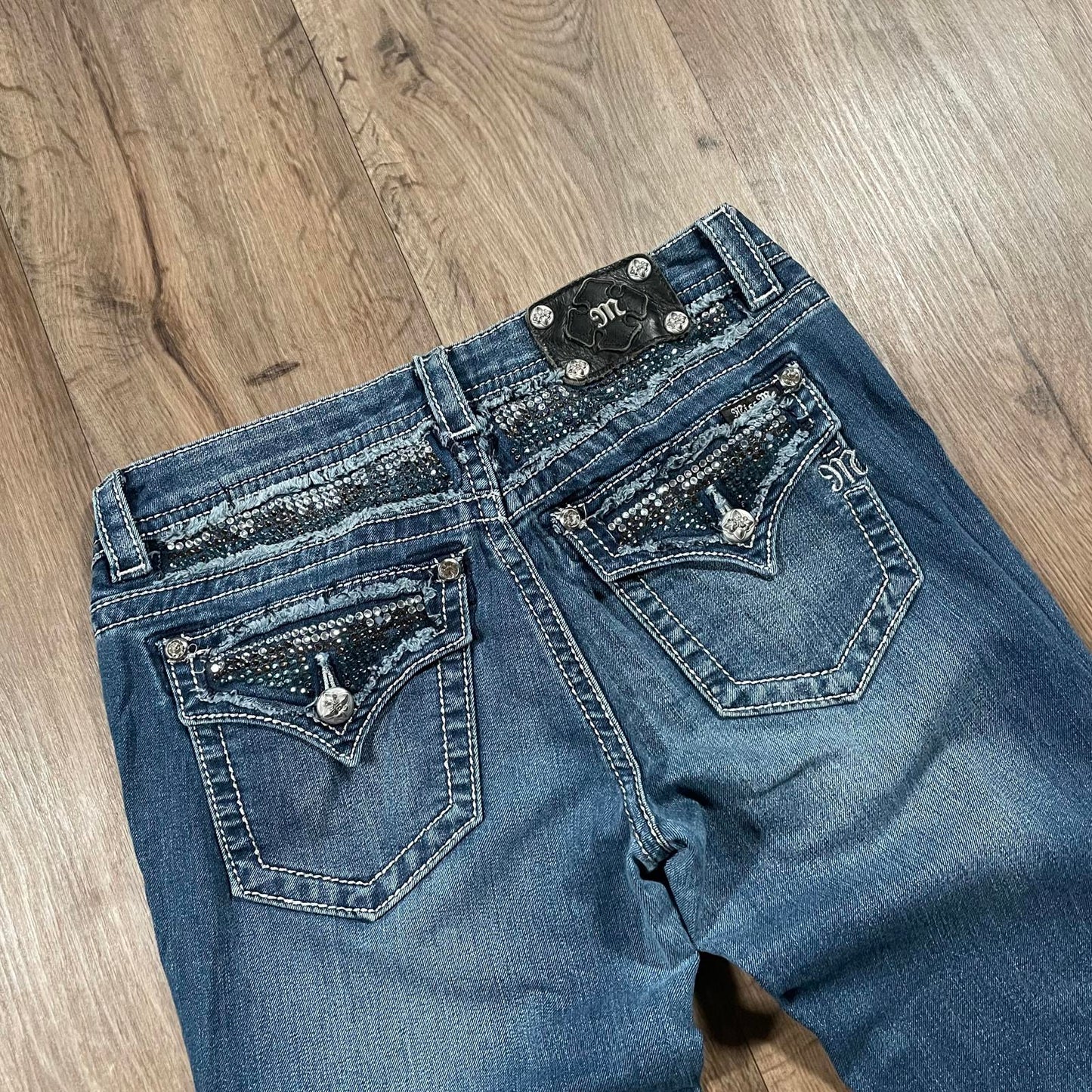 Miss Me Colour Gem Boot Cut Jeans