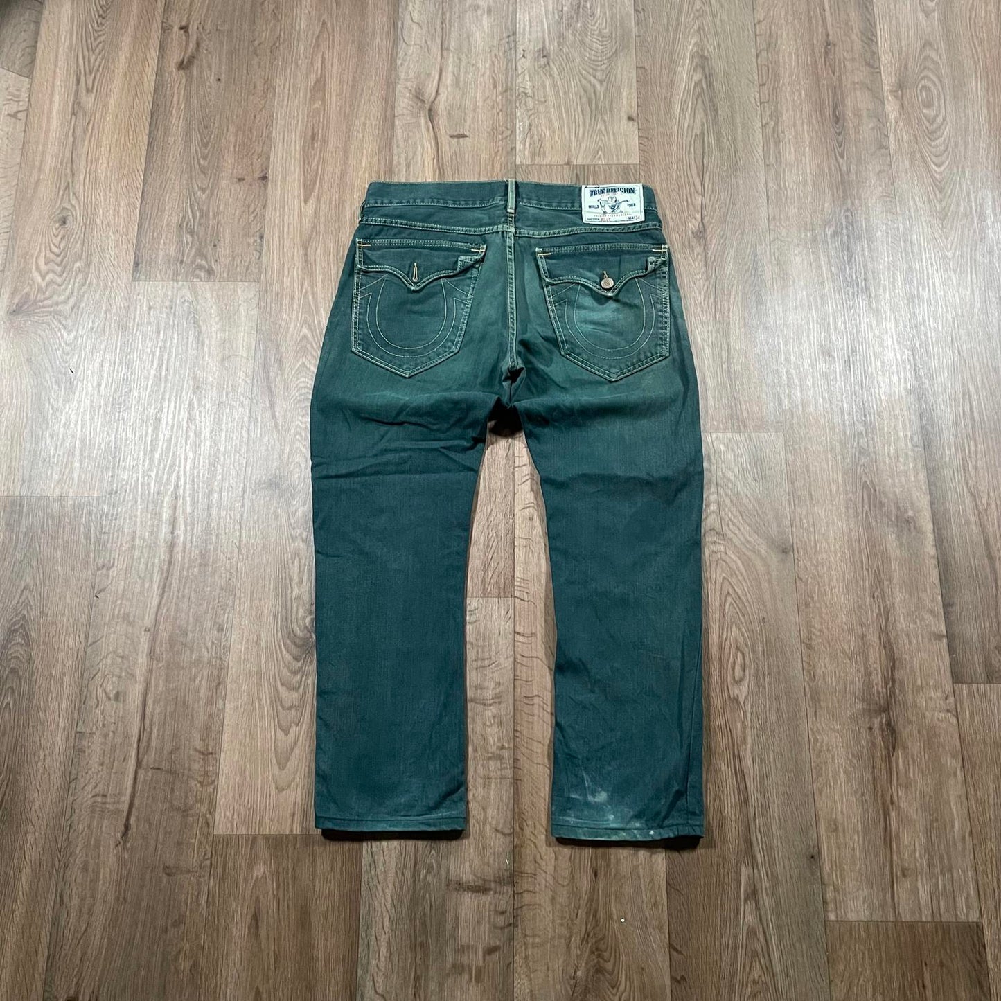 True Religion Green Billy Jeans