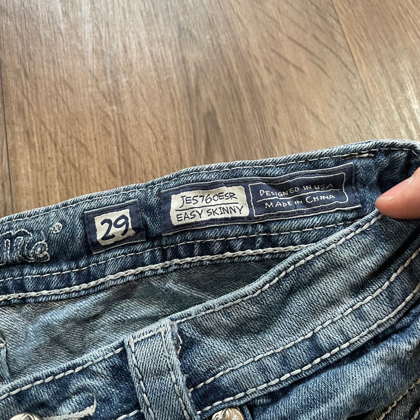 Miss Me Skinny Paisley Print Jeans